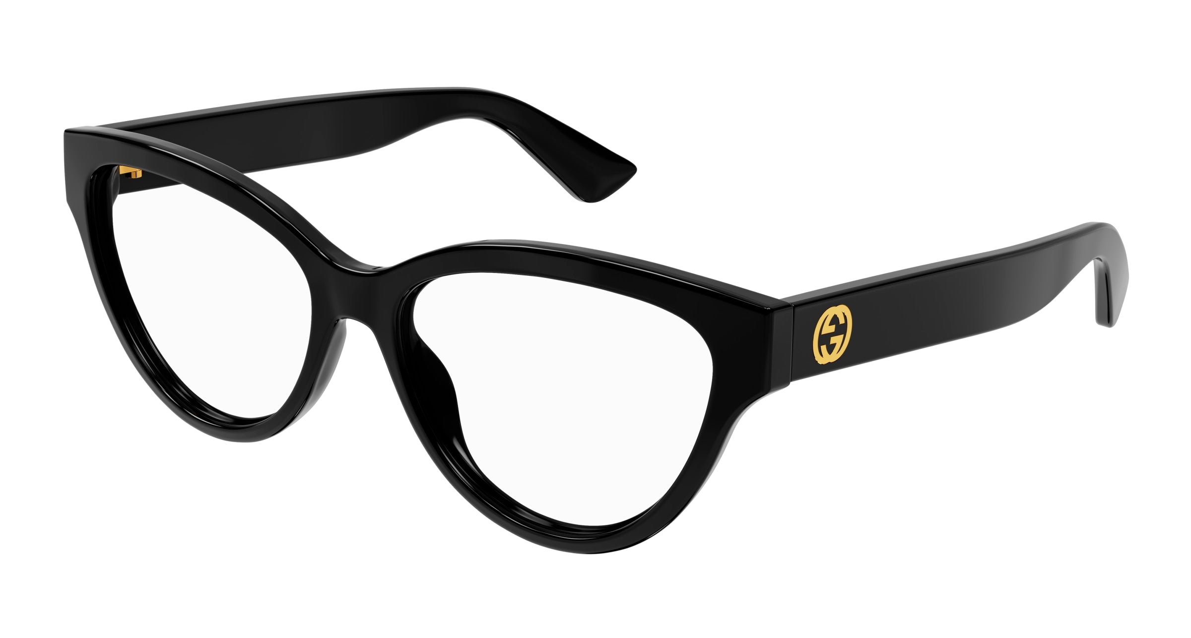 Gucci Donna Gucci GG1581O 001 Montature da vista Iniettato Nero Trasparente Rotonda Gucci Donna Gucci GG1581O 001 Montature da vista Iniettato Nero Trasparente Rotonda