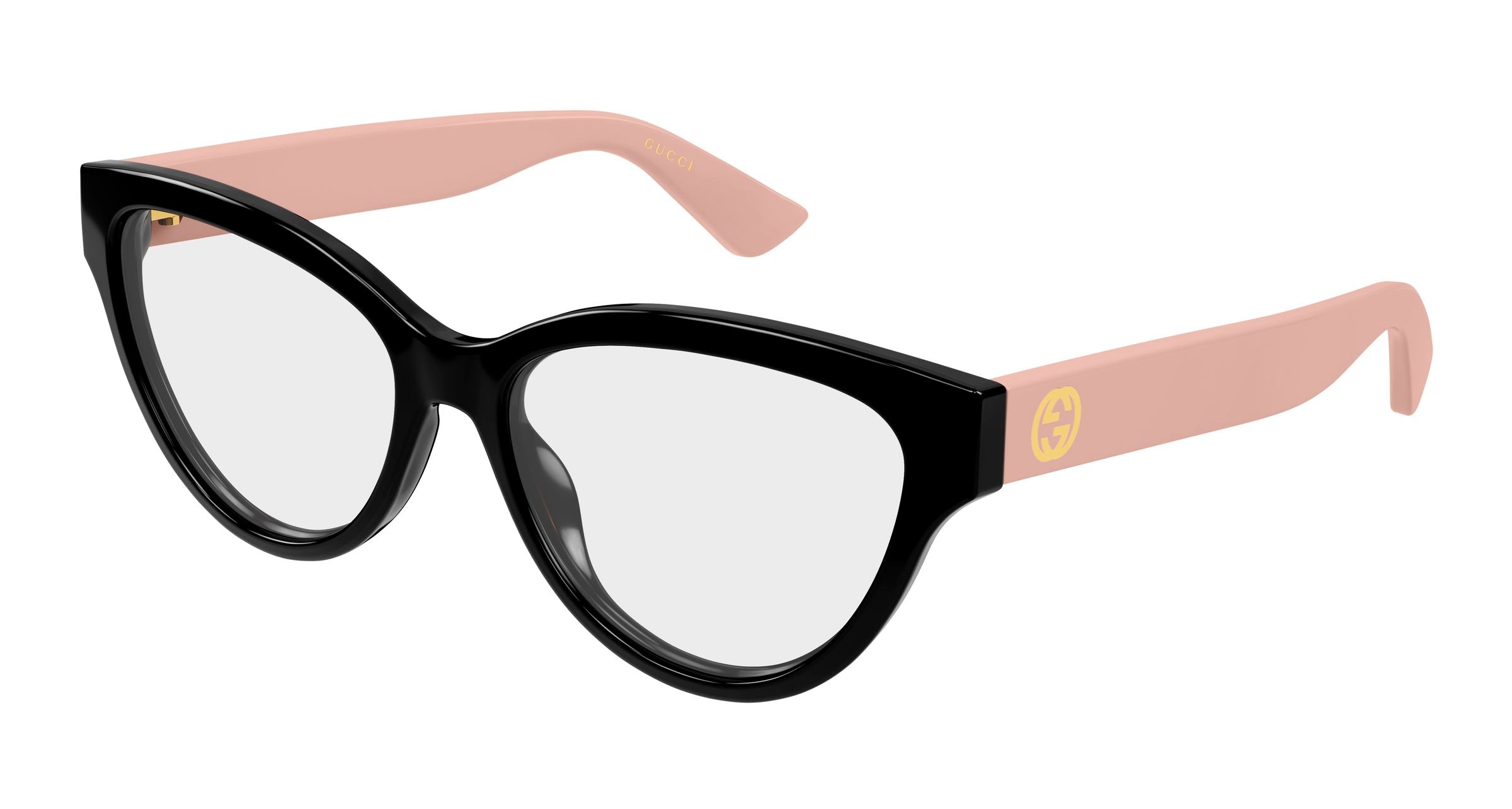 Gucci Donna Gucci GG1581O 007 Montature da vista Iniettato Nero Trasparente Rotonda Gucci Donna Gucci GG1581O 007 Montature da vista Iniettato Nero Trasparente Rotonda