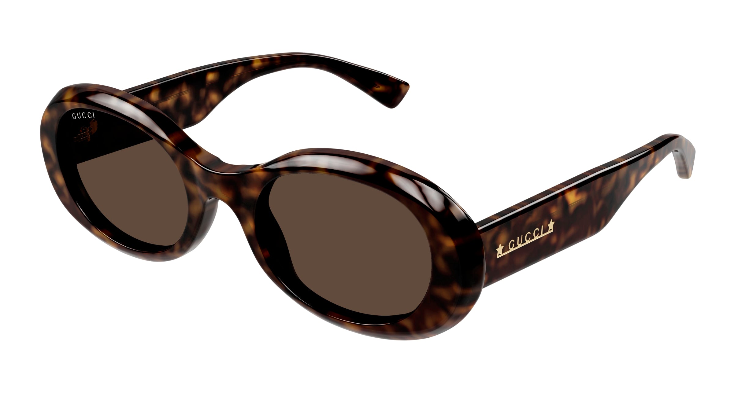 Gucci Donna Gucci GG1587S 002 Occhiali da sole Acetato Havana Marrone Rotonda