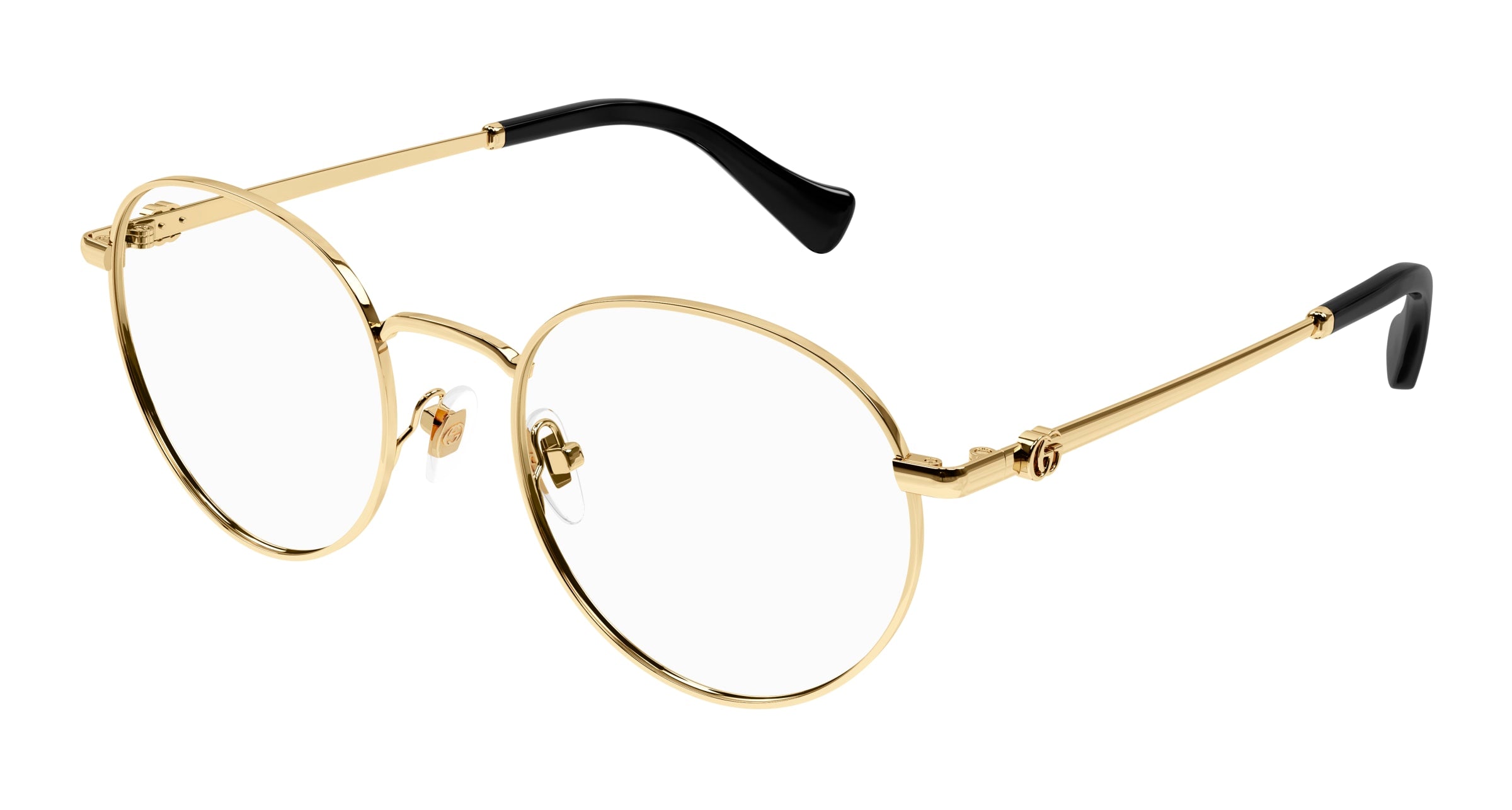 Gucci Donna Gucci GG1594O 001 Montature da vista Metallo Oro Trasparente Rotonda