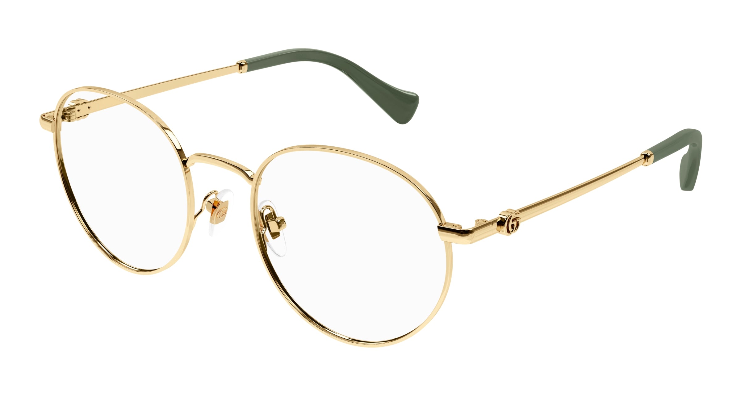 Gucci Donna Gucci GG1594O 002 Montature da vista Metallo Oro Trasparente Rotonda Gucci Donna Gucci GG1594O 002 Montature da vista Metallo Oro Trasparente Rotonda