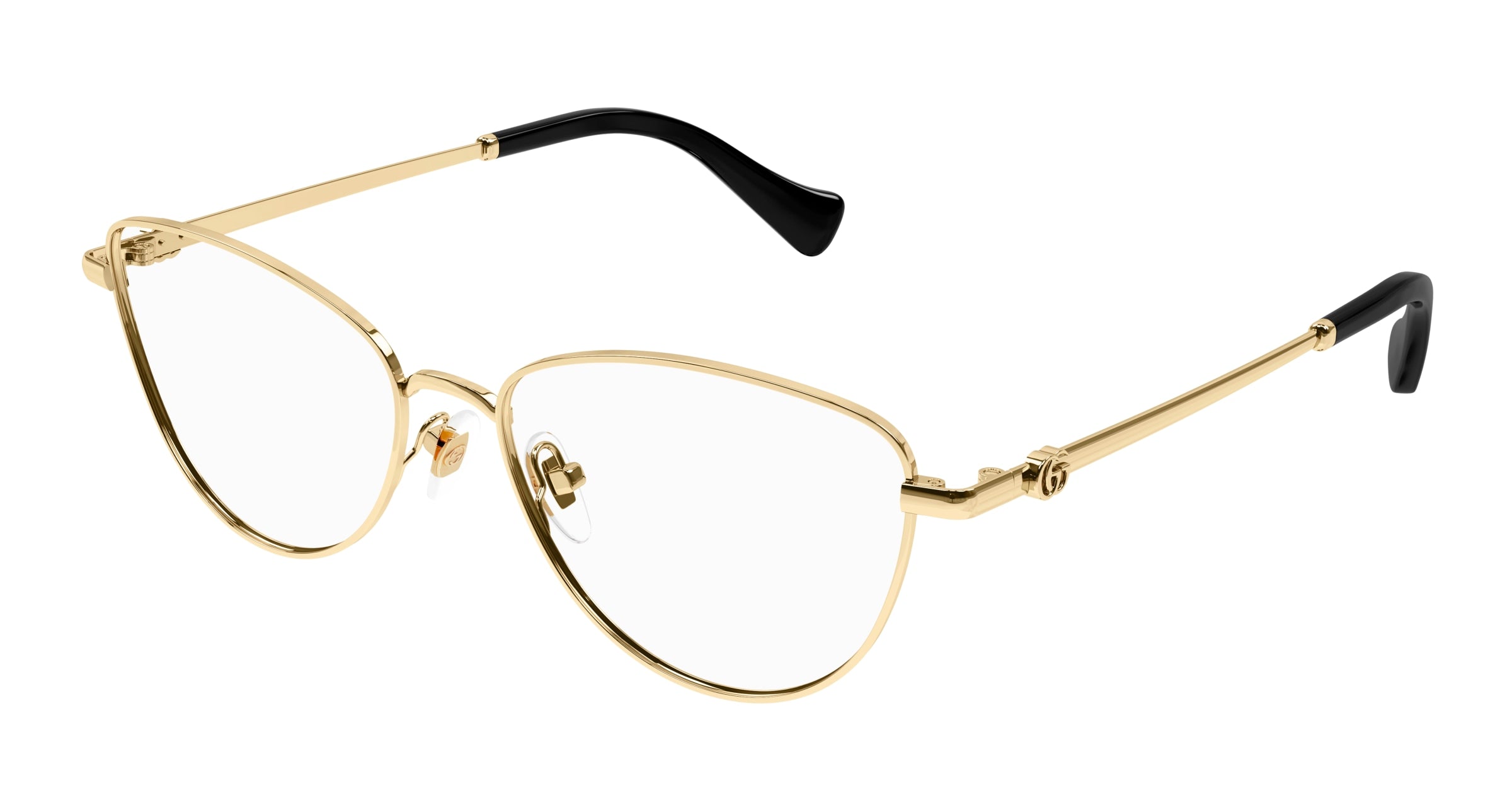 Gucci Donna Gucci GG1595O 001 Montature da vista Metallo Oro Trasparente Cat Eye Gucci Donna Gucci GG1595O 001 Montature da vista Metallo Oro Trasparente Cat Eye