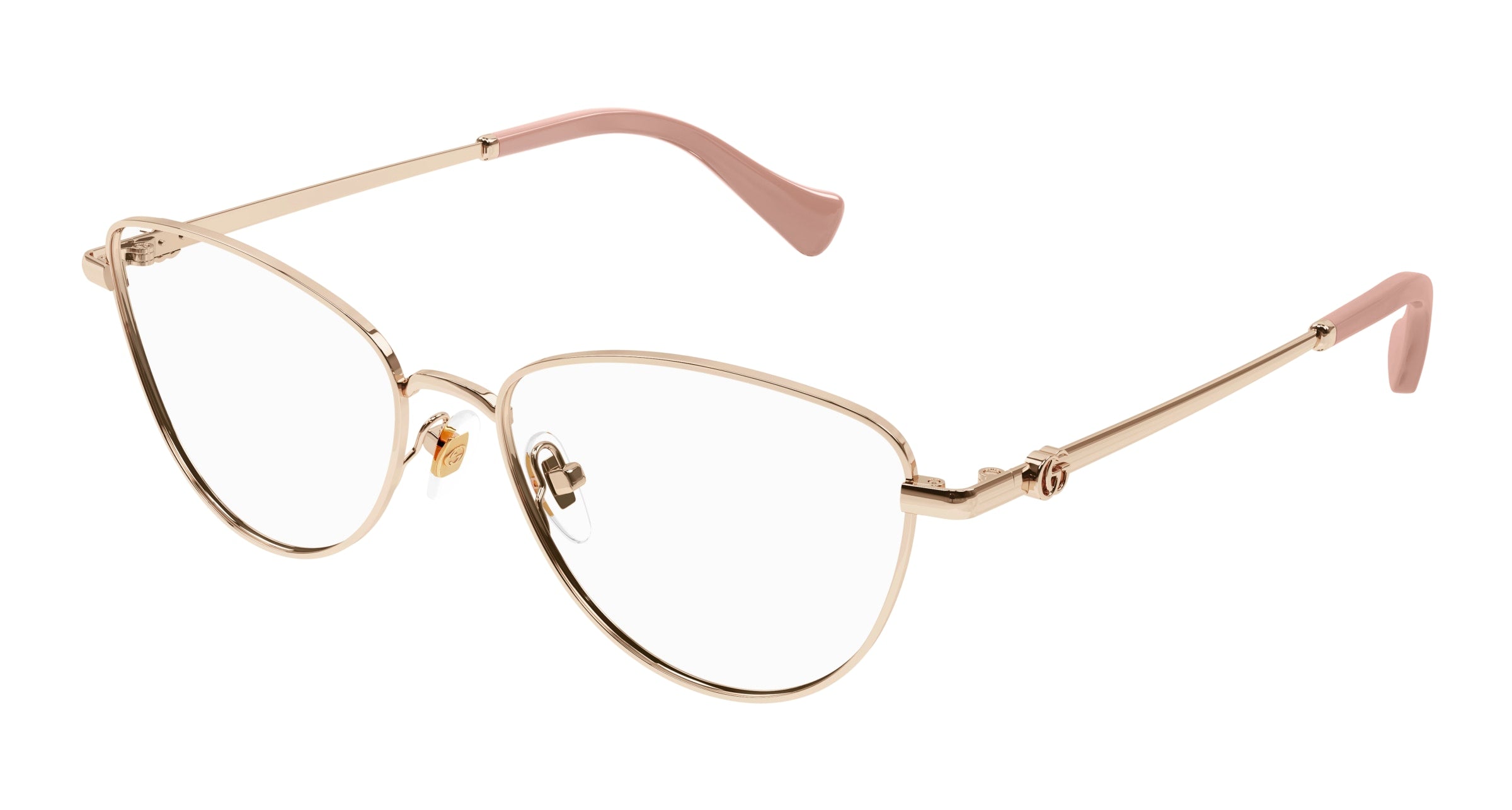 Gucci Donna Gucci GG1595O 002 Montature da vista Metallo Oro Trasparente Cat Eye Gucci Donna Gucci GG1595O 002 Montature da vista Metallo Oro Trasparente Cat Eye