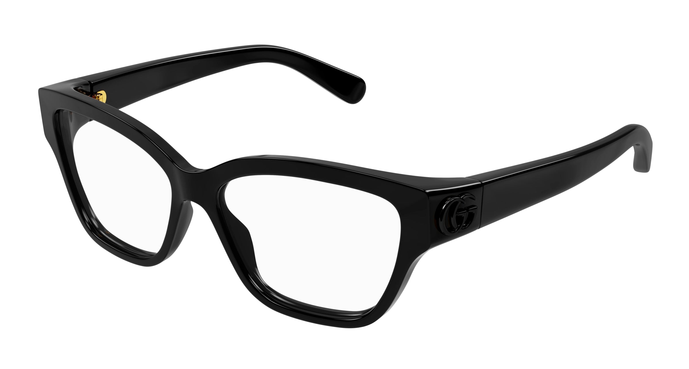 Gucci Donna Gucci GG1597O 001 Montature da vista Iniettato Nero Trasparente Cat Eye