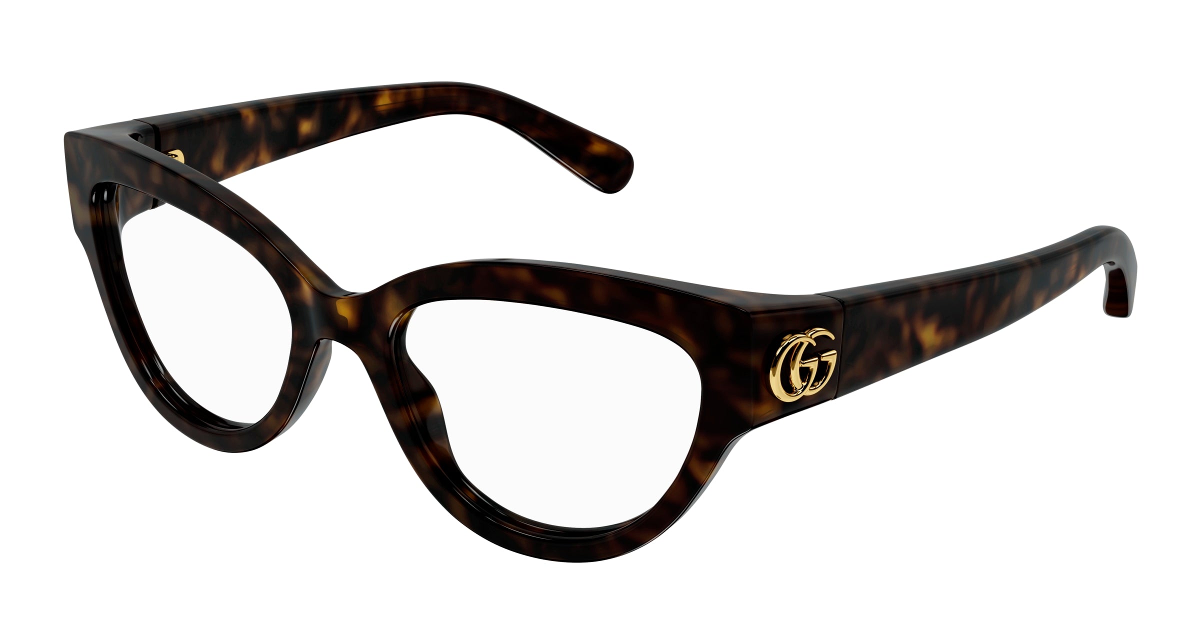Gucci Donna Gucci GG1598O 002 Montature da vista Iniettato Havana Trasparente Cat Eye Gucci Donna Gucci GG1598O 002 Montature da vista Iniettato Havana Trasparente Cat Eye