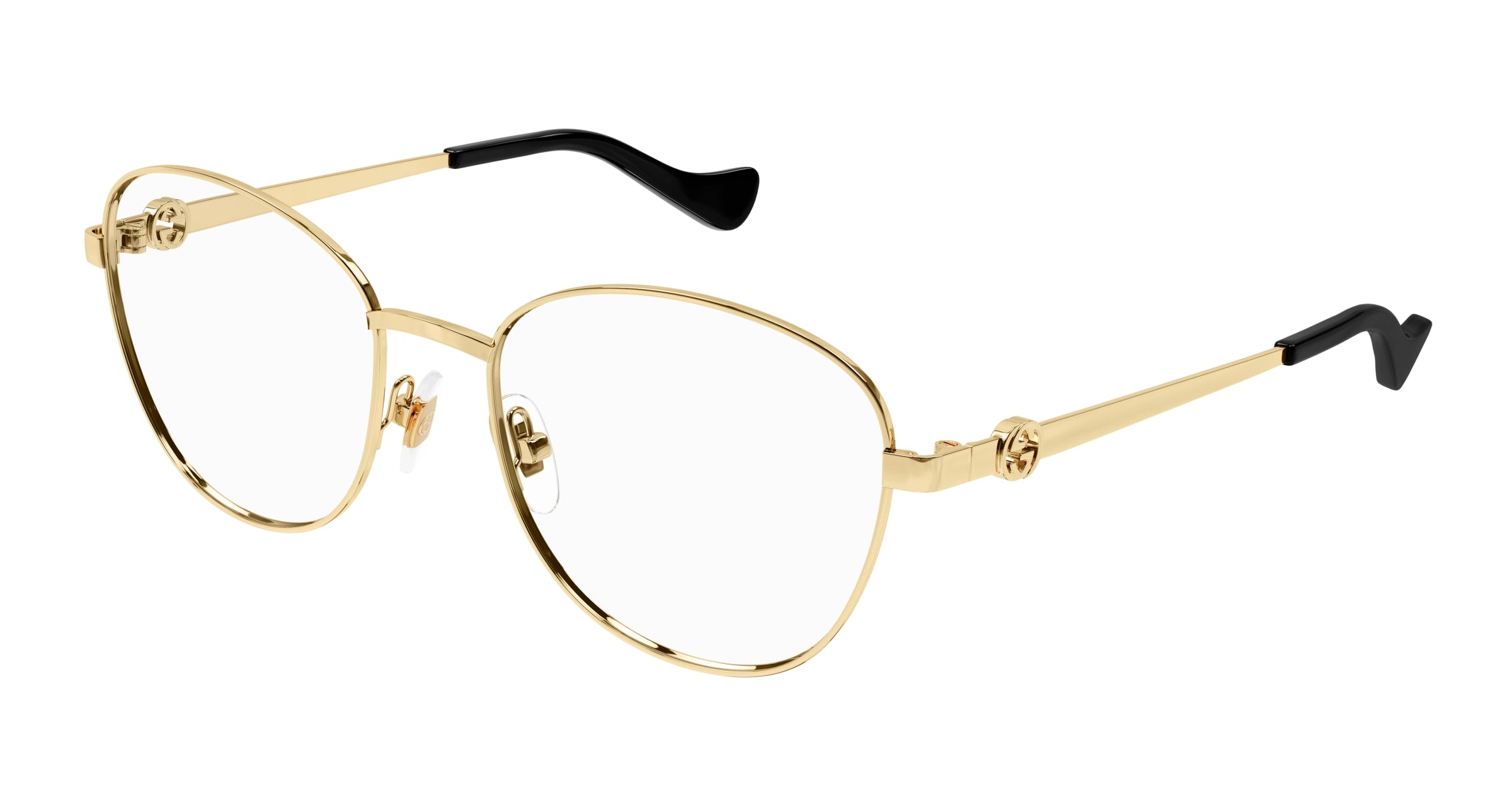 Gucci Donna Gucci GG1601O 001 Montature da vista Metallo Oro Trasparente Rotonda Gucci Donna Gucci GG1601O 001 Montature da vista Metallo Oro Trasparente Rotonda