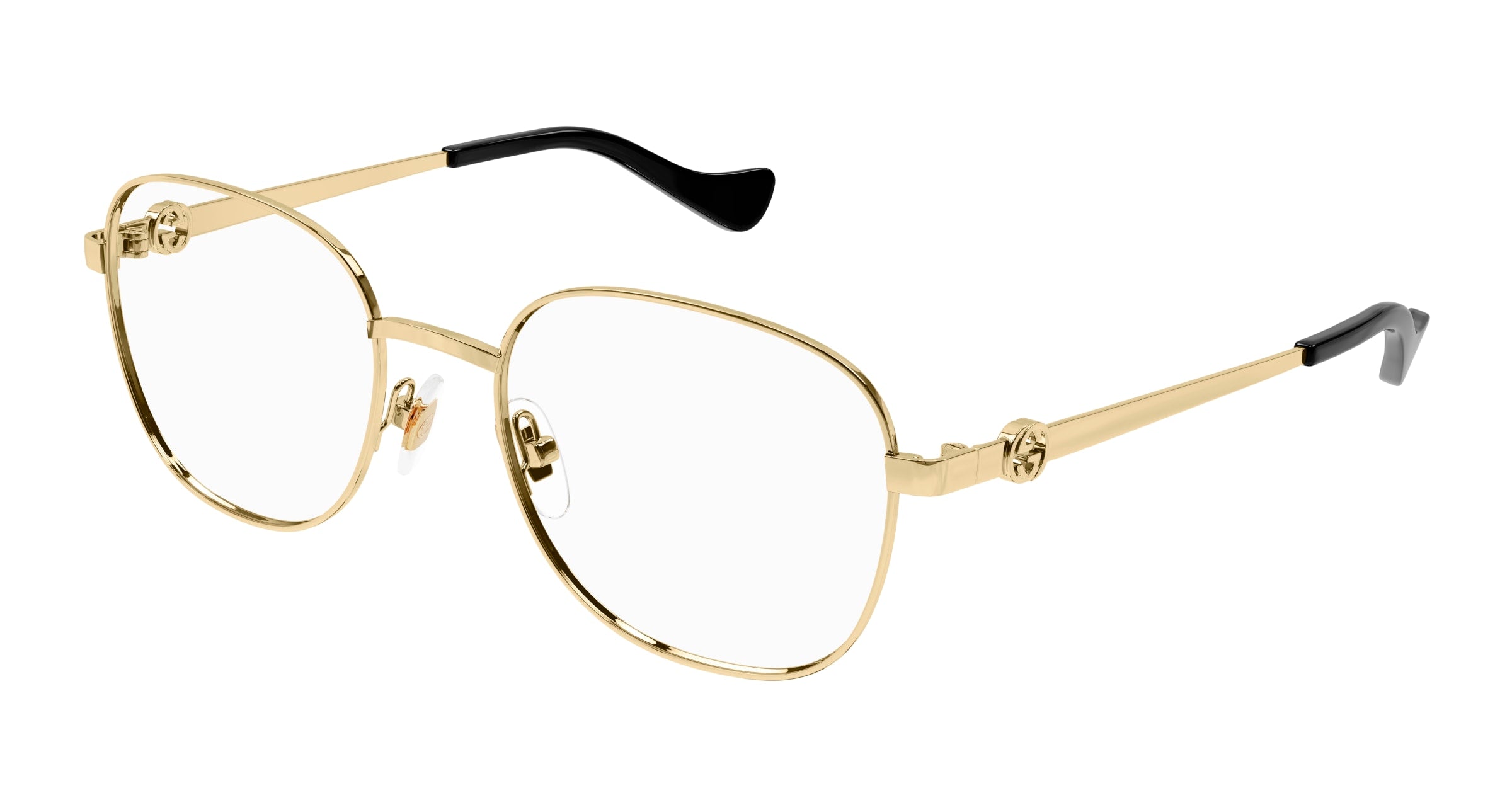 Gucci Donna Gucci GG1602O 001 Montature da vista Metallo Oro Trasparente Rotonda Gucci Donna Gucci GG1602O 001 Montature da vista Metallo Oro Trasparente Rotonda