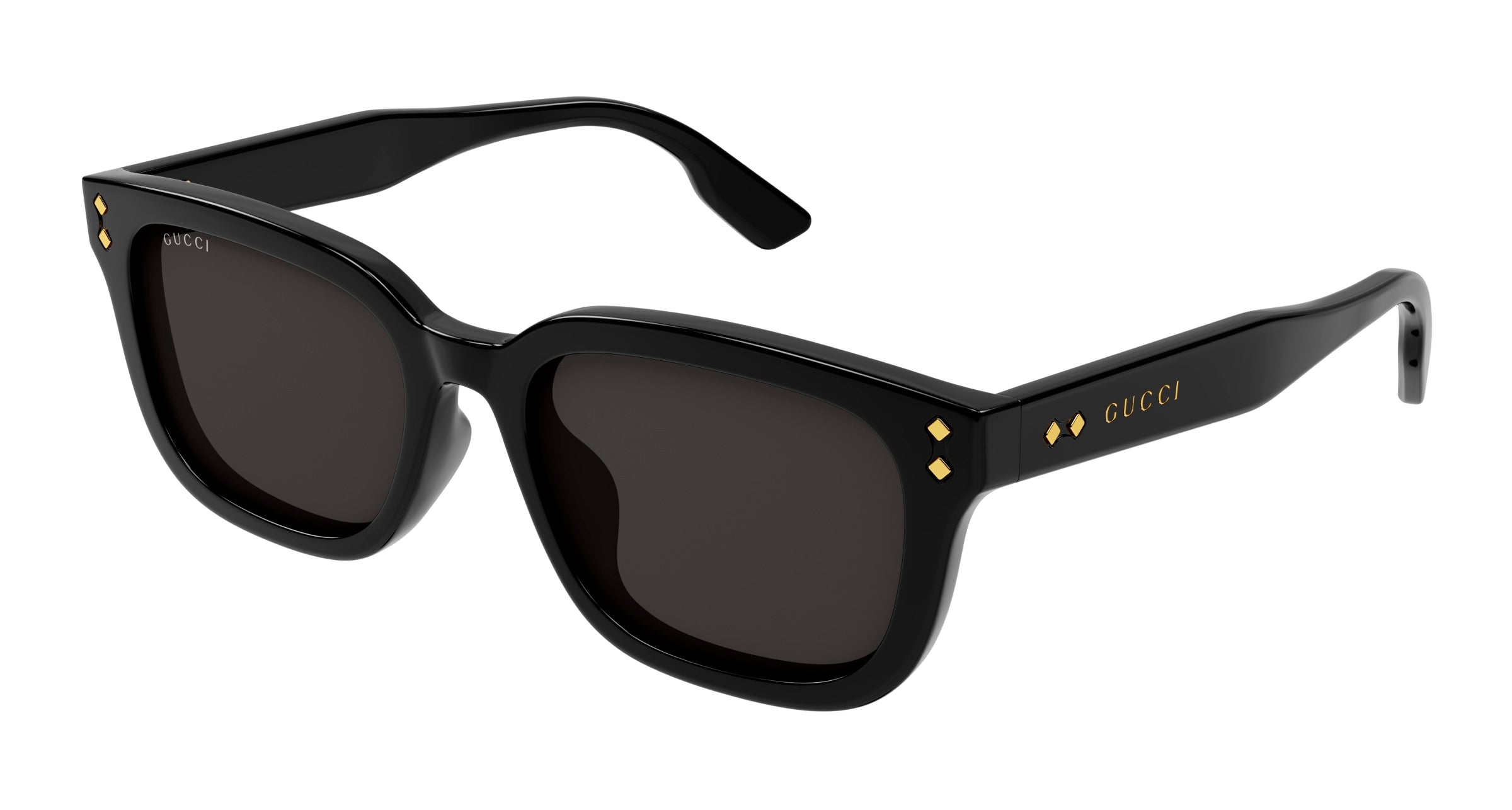 Gucci Donna Gucci GG1605SK 001 Occhiali da sole Acetato Nero Grigio Squadrata