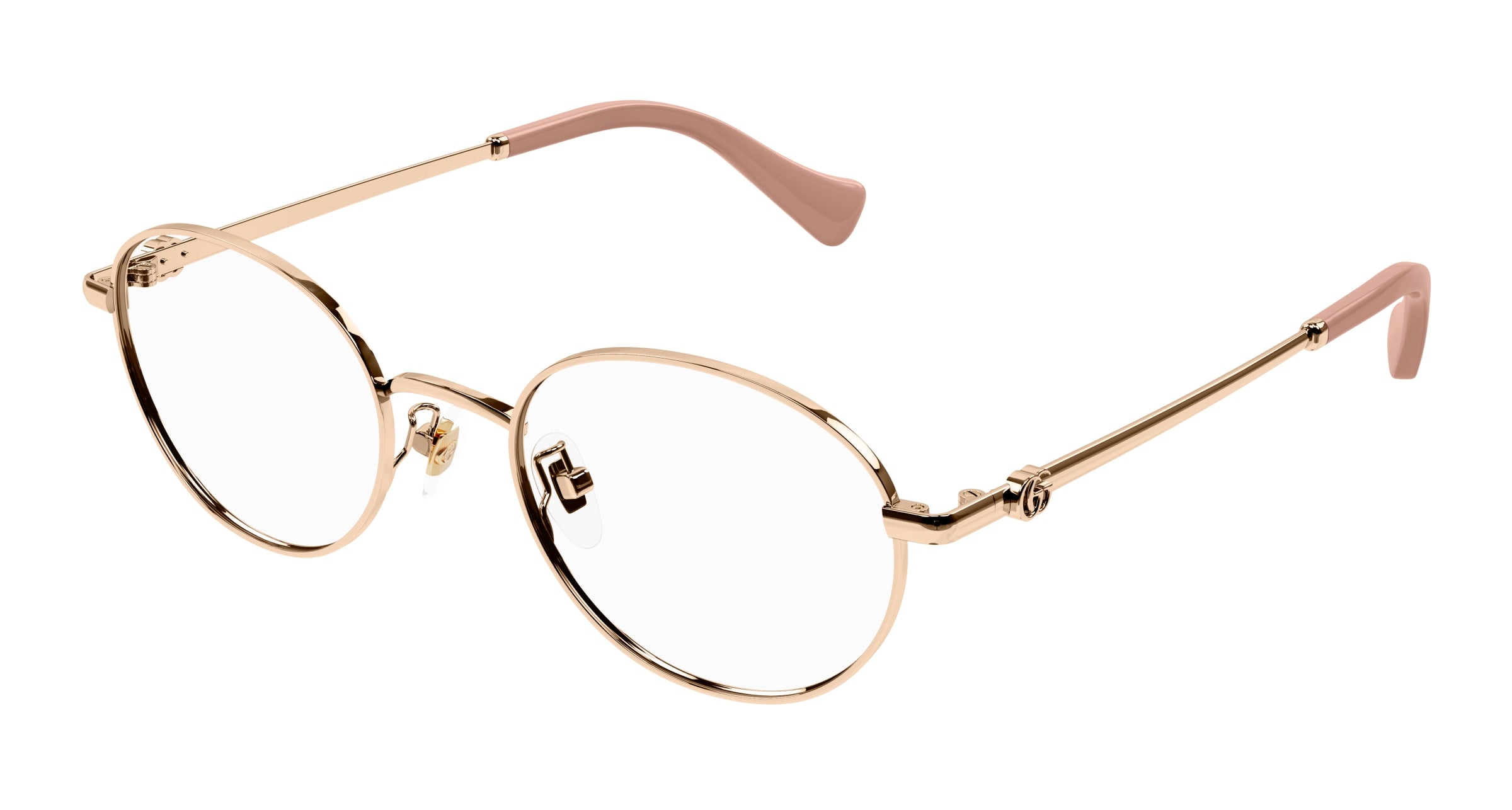 Gucci Donna Gucci GG1608OK 002 Montature da vista Titanio Rosa Trasparente Rotonda Gucci Donna Gucci GG1608OK 002 Montature da vista Titanio Rosa Trasparente Rotonda