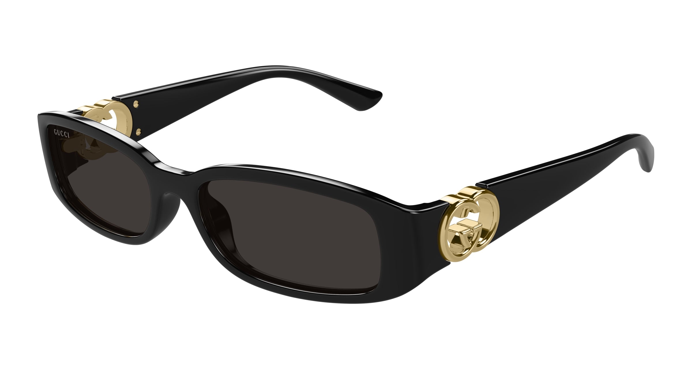 Gucci Donna Gucci GG1661S 001 Occhiali da sole Iniettato Nero Grigio Squadrata
