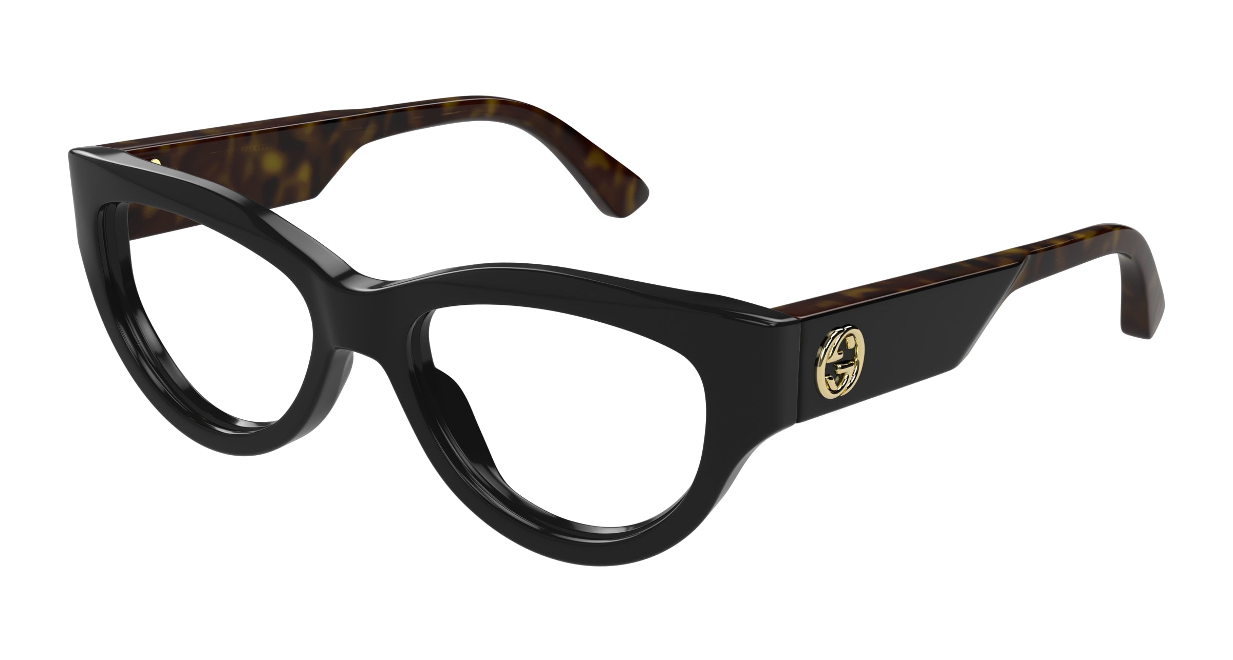 Gucci Donna Gucci GG1665O 005 Montature da vista Acetato Nero Trasparente Cat Eye Gucci Donna Gucci GG1665O 005 Montature da vista Acetato Nero Trasparente Cat Eye