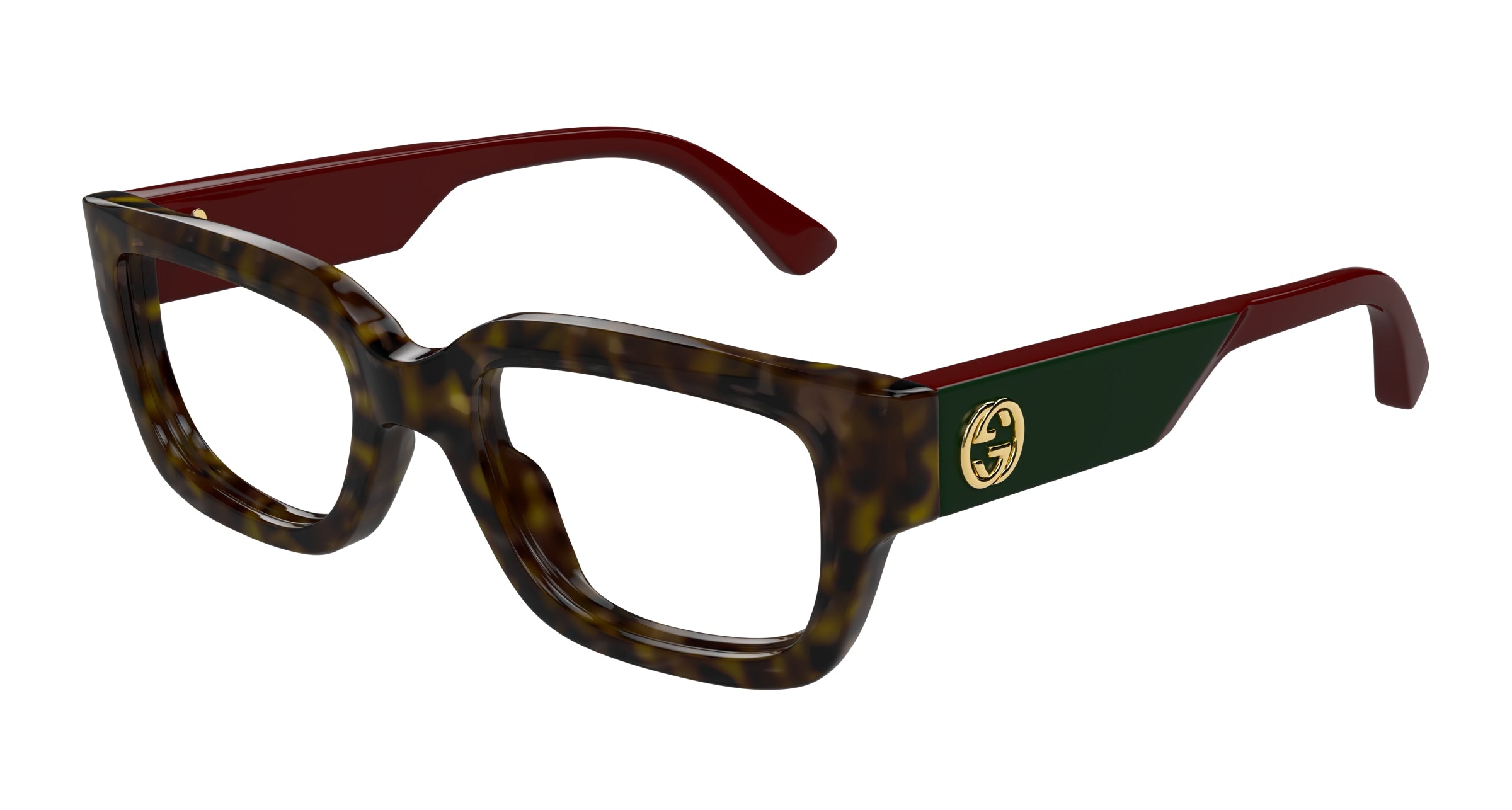 Gucci Donna Gucci GG1666O 002 Montature da vista Acetato Havana Trasparente Cat Eye Gucci Donna Gucci GG1666O 002 Montature da vista Acetato Havana Trasparente Cat Eye