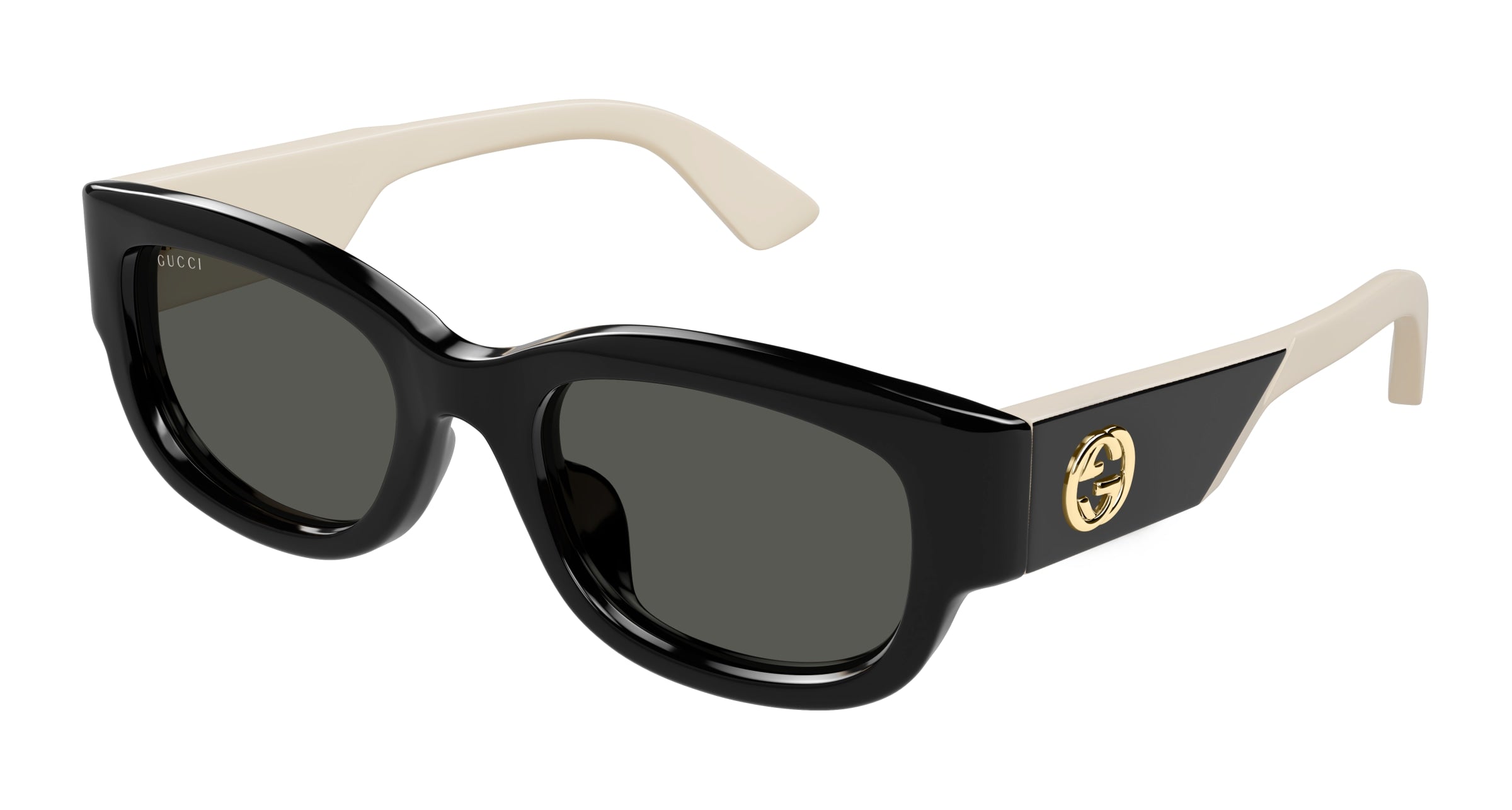 Gucci Donna Gucci GG1667SK 001 Occhiali da sole Acetato Nero Grigio Rotonda
