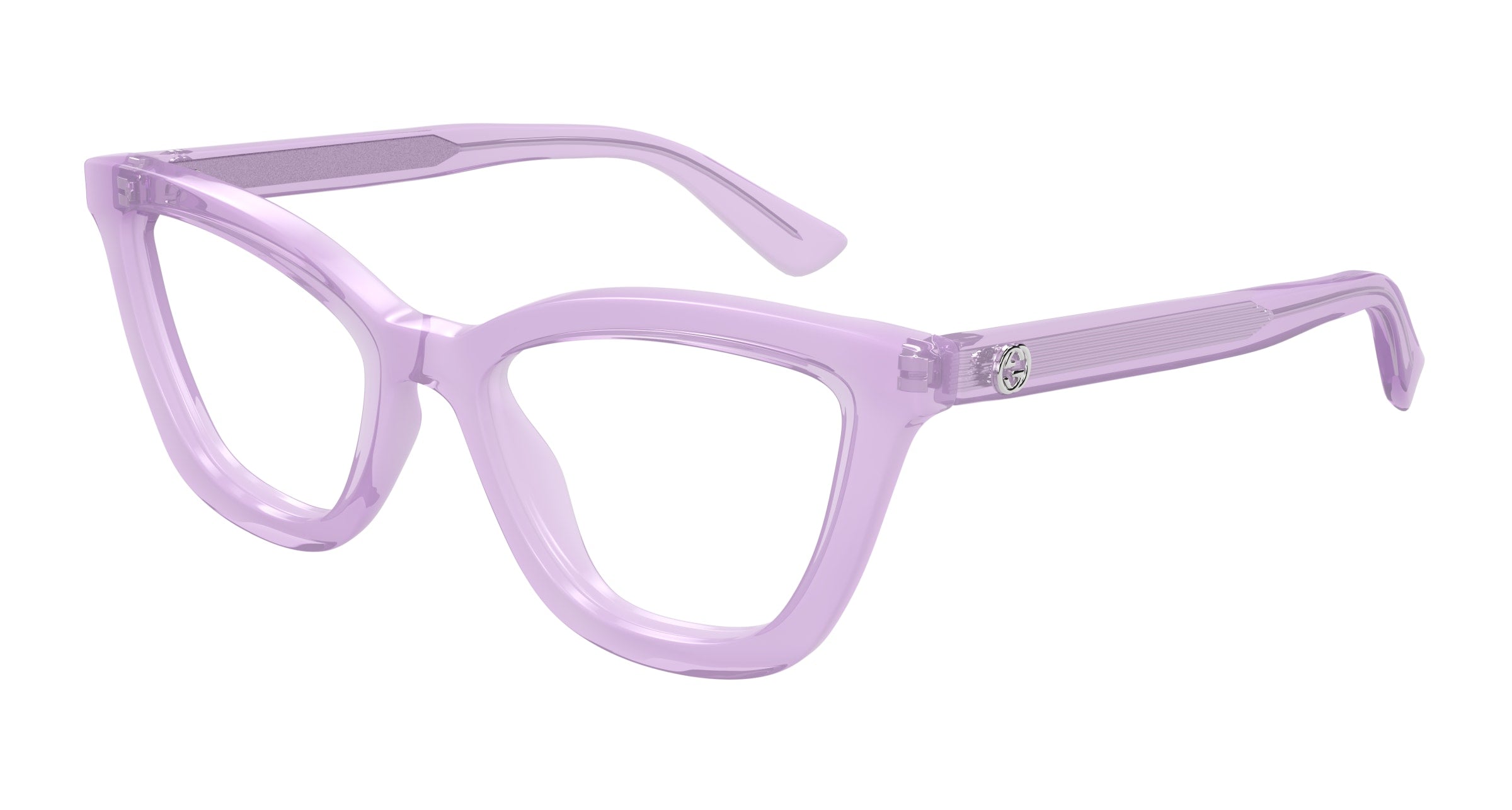 Gucci Donna Gucci GG1686O 008 Montature da vista Acetato Viola Trasparente Rotonda Gucci Donna Gucci GG1686O 008 Montature da vista Acetato Viola Trasparente Rotonda