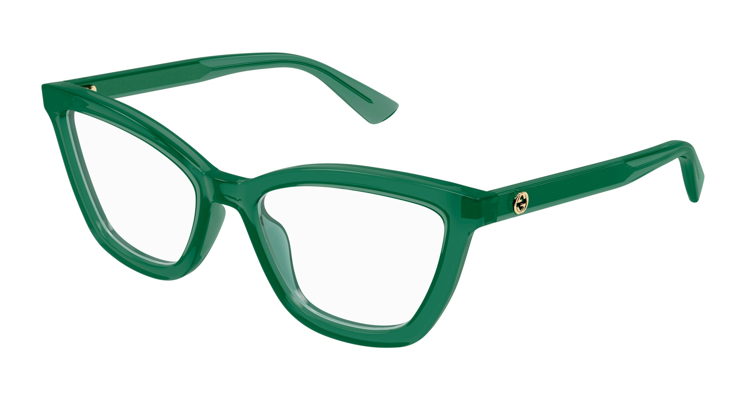 Gucci Donna Gucci GG1686O 010 Montature da vista Acetato Verde Trasparente Rotonda Gucci Donna Gucci GG1686O 010 Montature da vista Acetato Verde Trasparente Rotonda