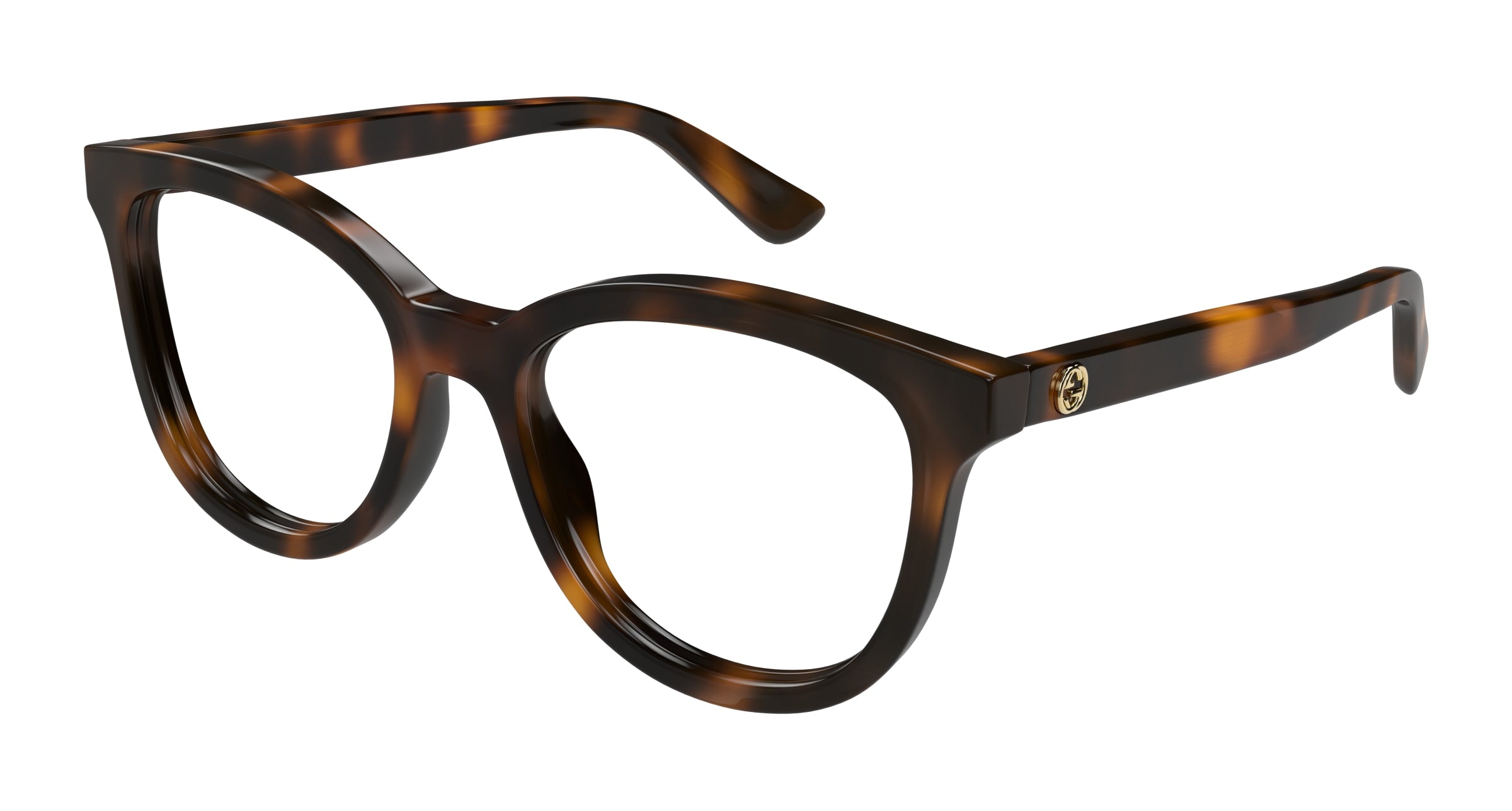 Gucci Donna Gucci GG1687O 002 Montature da vista Acetato Havana Trasparente Cat Eye