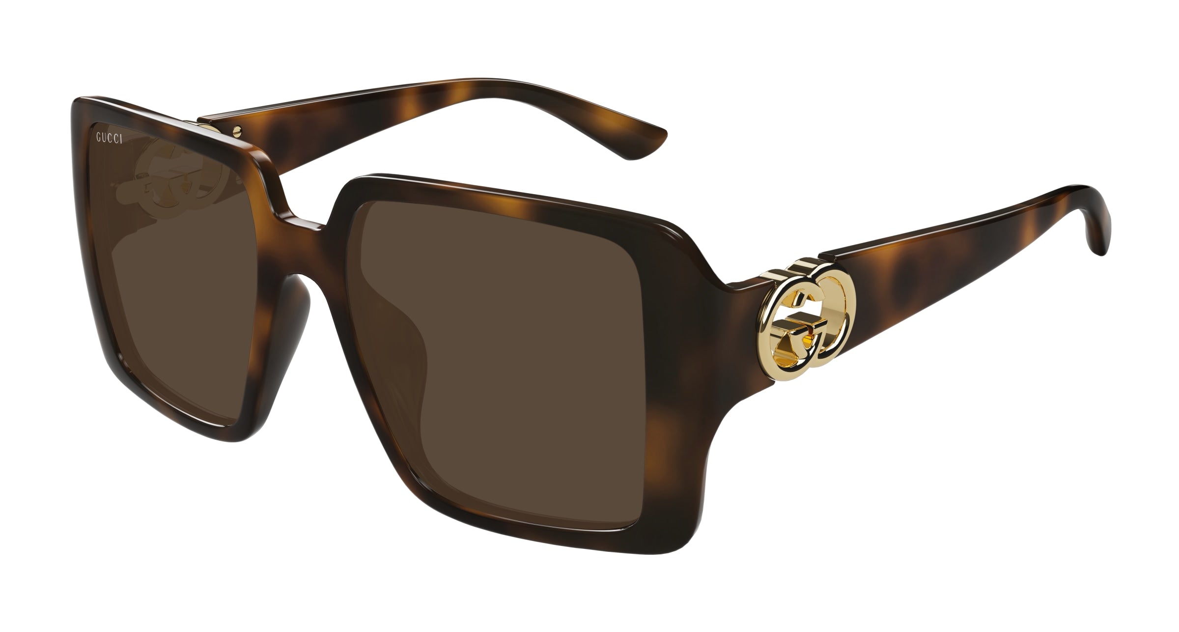 Gucci Donna Gucci GG1692SA 002 Occhiali da sole Iniettato Havana Marrone Squadrata