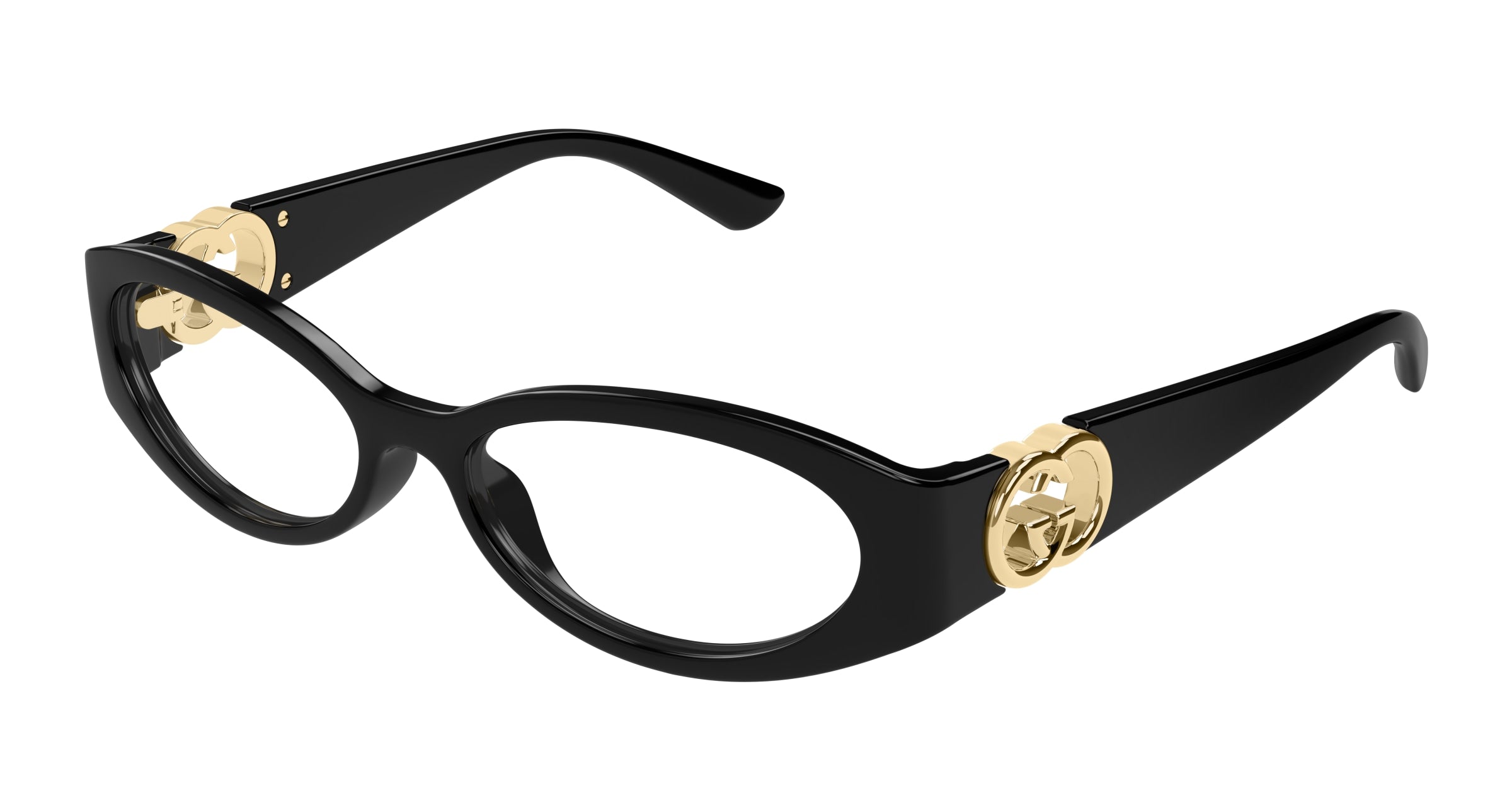 Gucci Donna Gucci GG1693O 001 Montature da vista Iniettato Nero Trasparente Rotonda