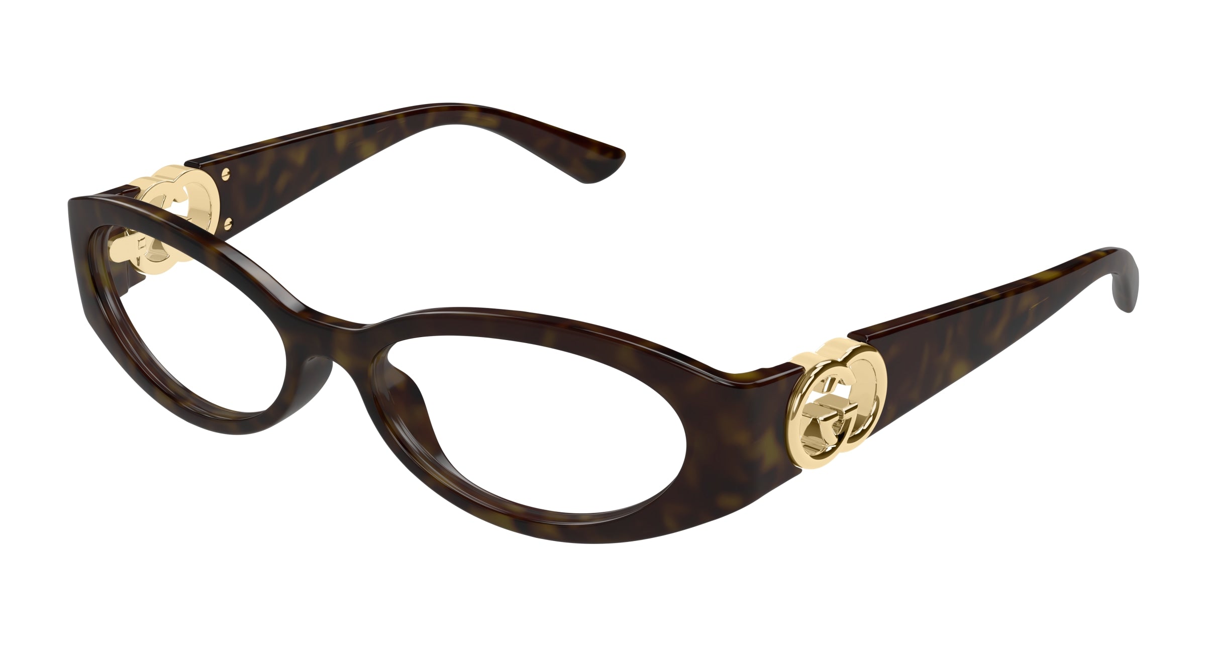 Gucci Donna Gucci GG1693O 002 Montature da vista Iniettato Havana Trasparente Rotonda