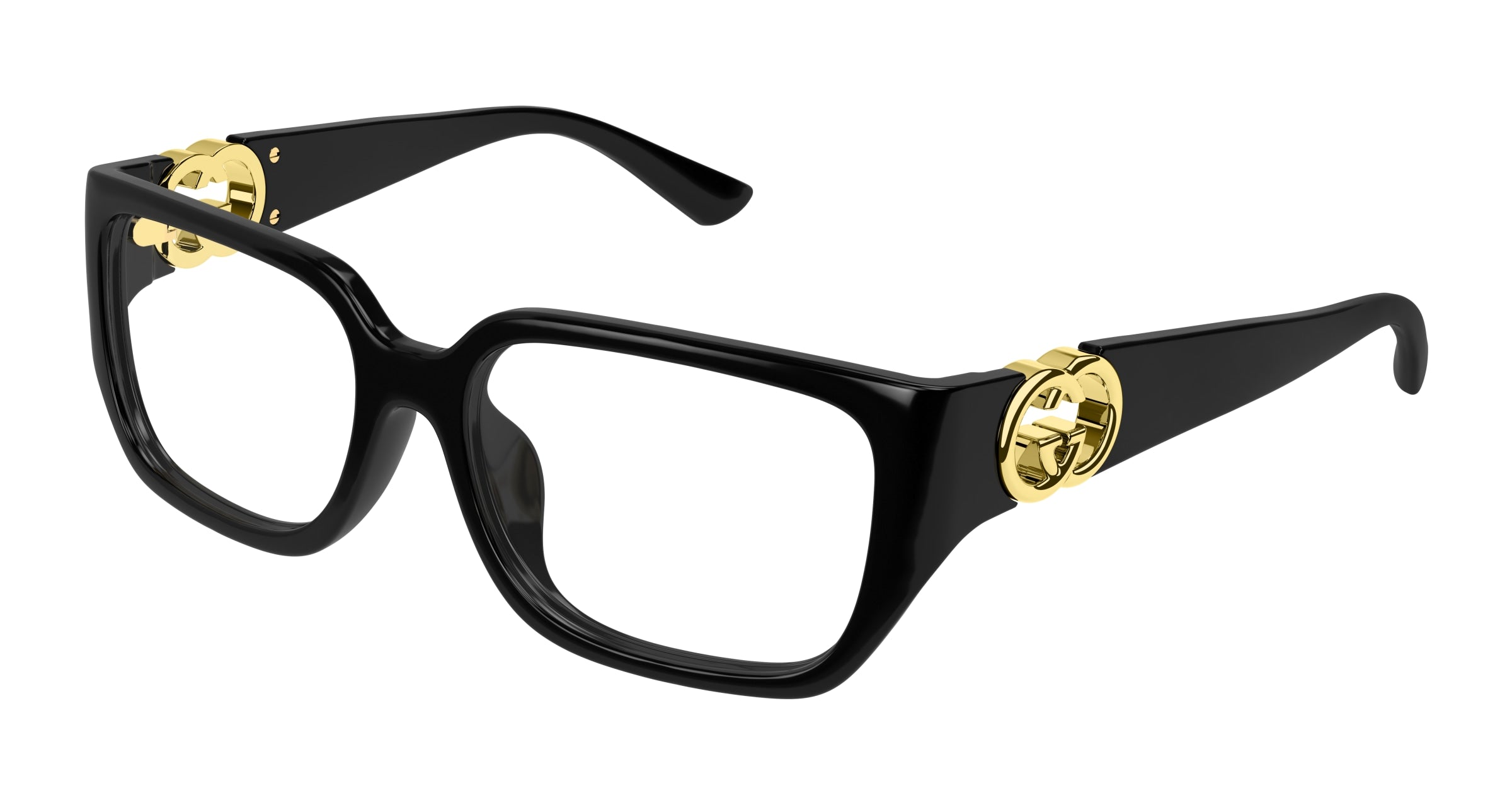 Gucci Donna Gucci GG1694OA 001 Montature da vista Iniettato Nero Trasparente Squadrata Gucci Donna Gucci GG1694OA 001 Montature da vista Iniettato Nero Trasparente Squadrata