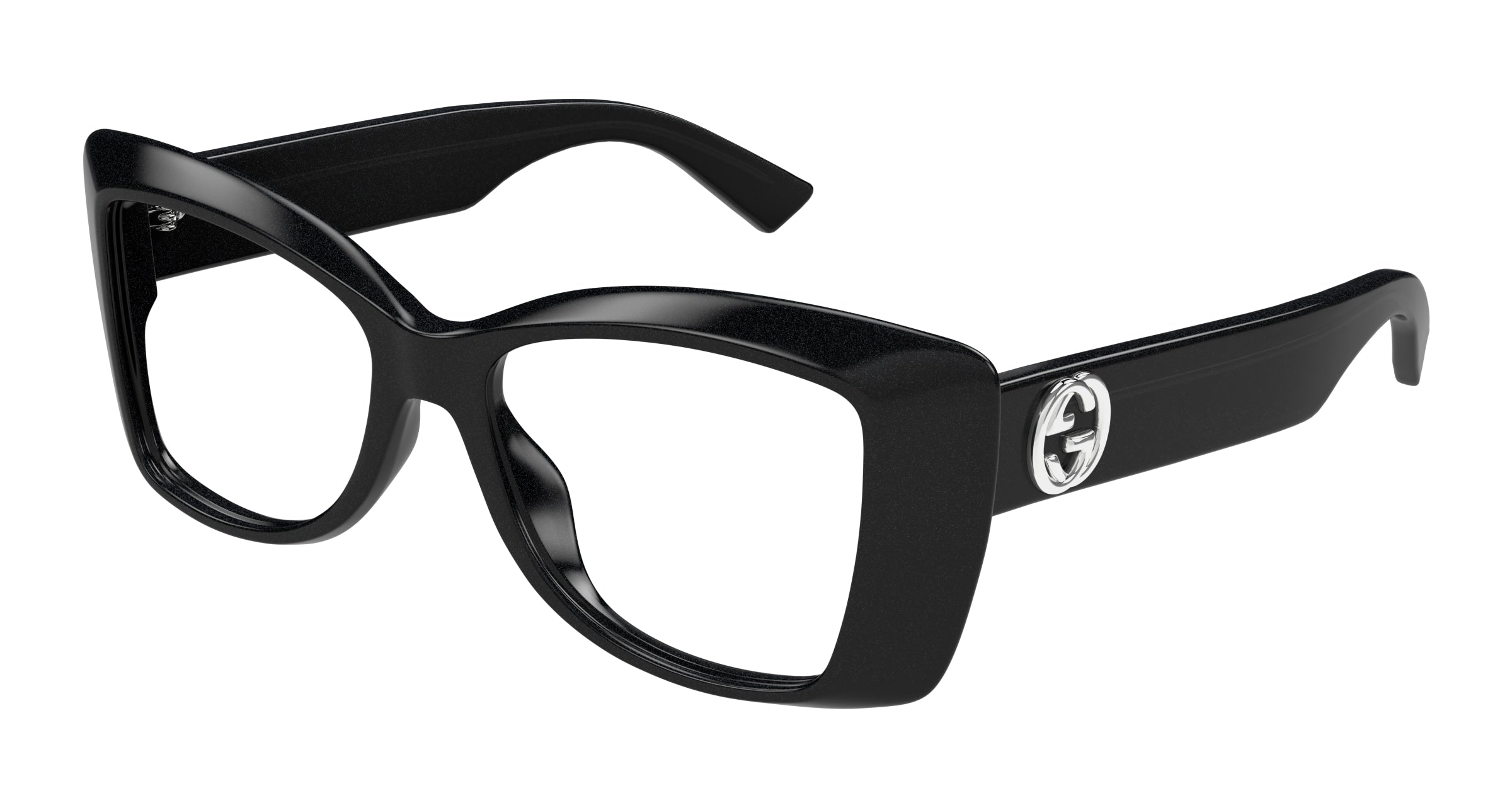 Gucci Donna Gucci GG1697O 003 Montature da vista Acetato Nero Trasparente Squadrata