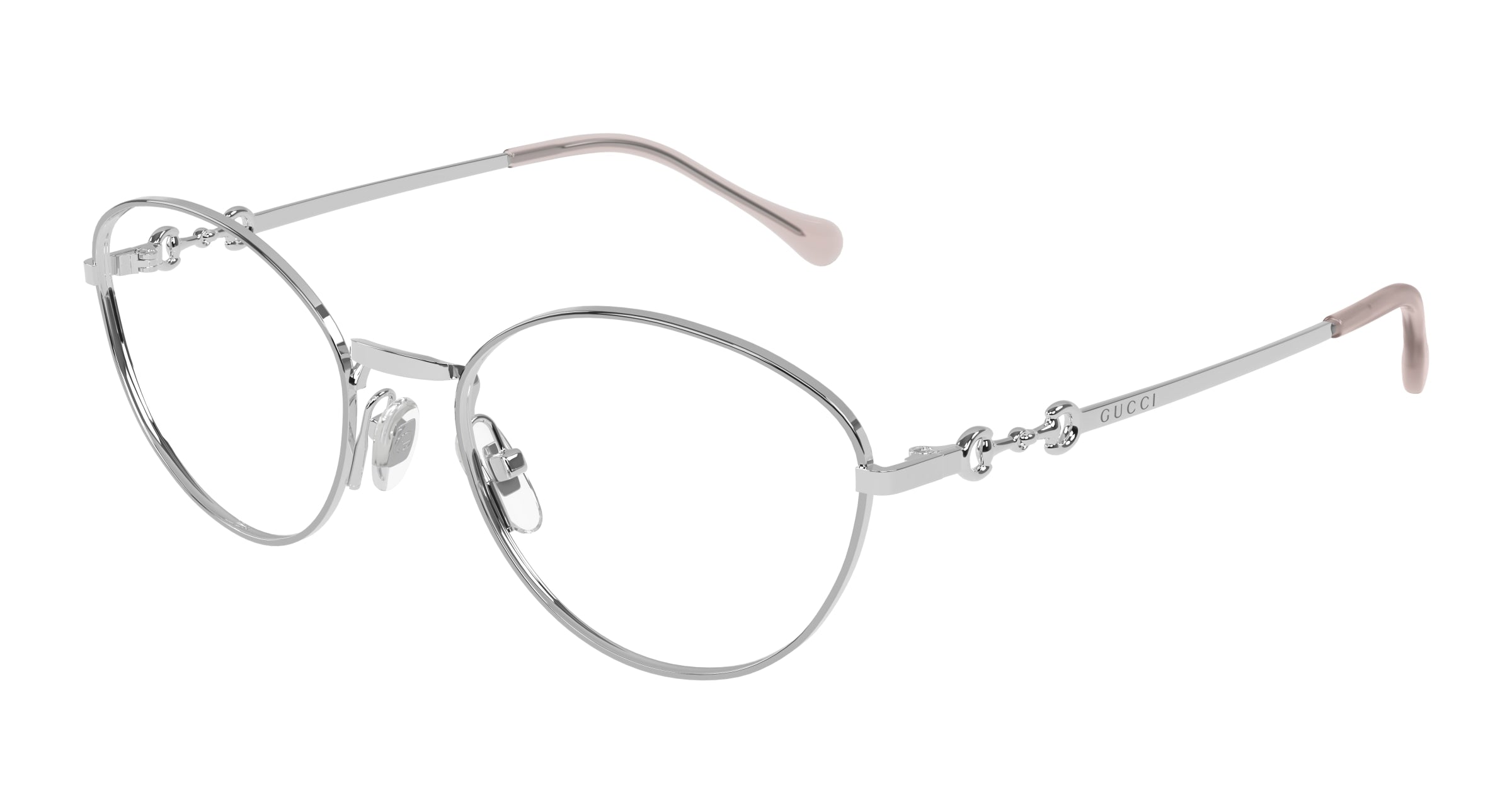 Gucci Donna Gucci GG1699O 004 Montature da vista Metallo Argento Trasparente Cat Eye