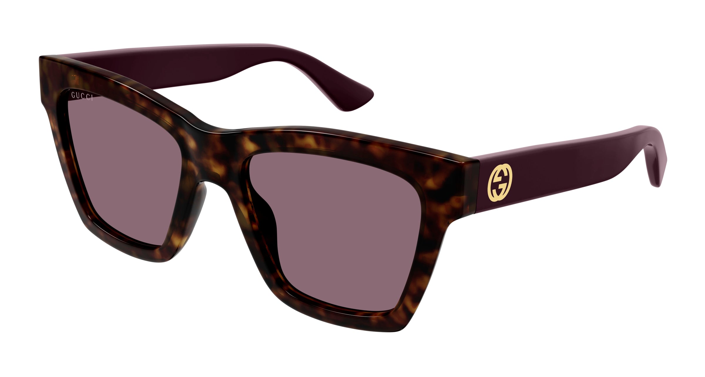 Gucci Donna Gucci GG1714S 007 Occhiali da sole Iniettato Havana Viola Cat Eye