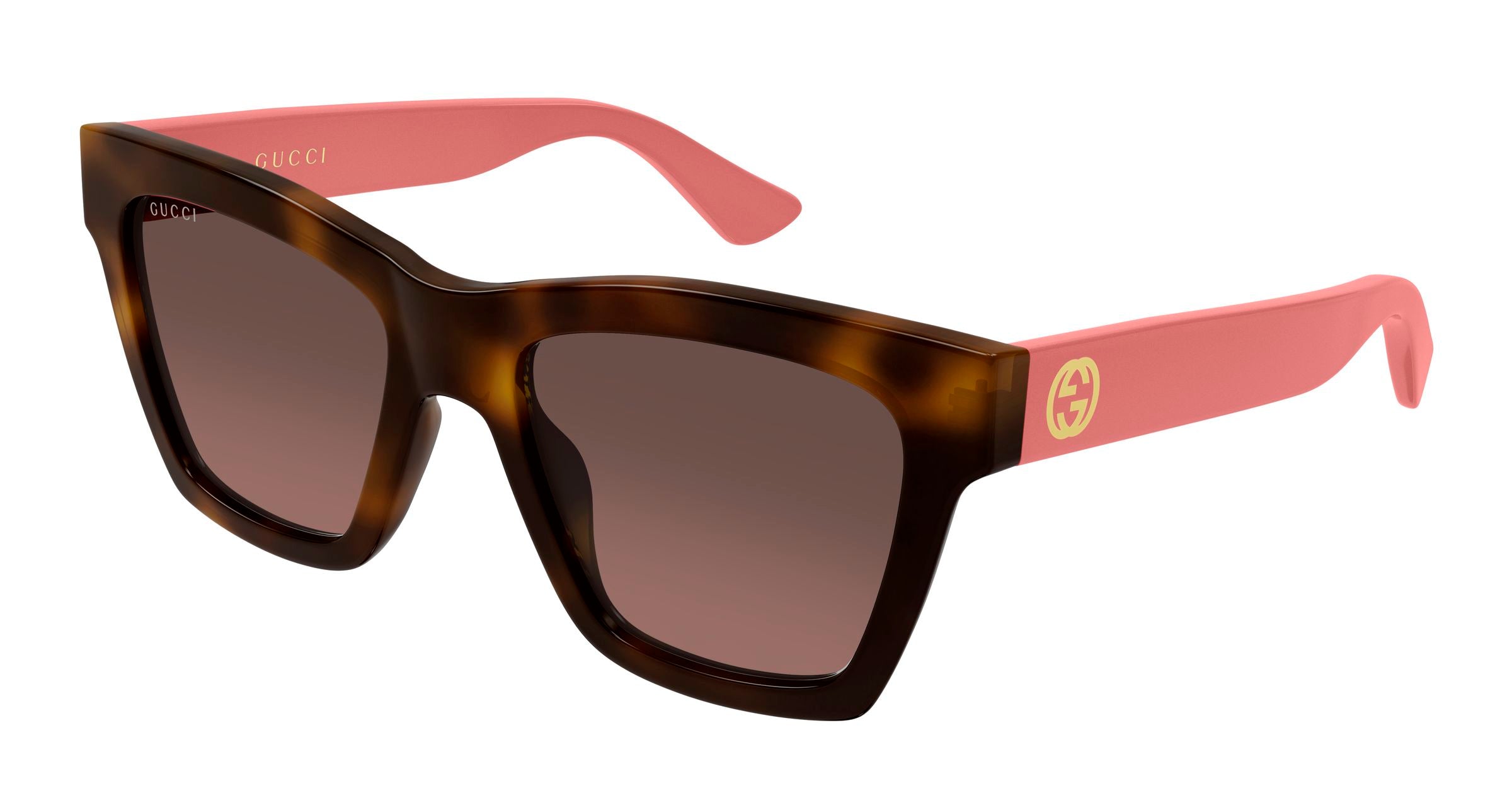 Gucci Donna Gucci GG1714S 012 Occhiali da sole Iniettato Havana Marrone Cat Eye Sfumato Gucci Donna Gucci GG1714S 012 Occhiali da sole Iniettato Havana Marrone Cat Eye Sfumato