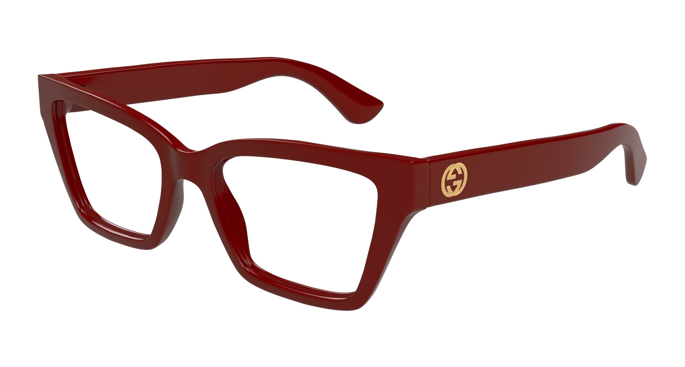 Gucci Donna Gucci GG1715O 003 Montature da vista Iniettato Bordeaux Trasparente Cat Eye Gucci Donna Gucci GG1715O 003 Montature da vista Iniettato Bordeaux Trasparente Cat Eye