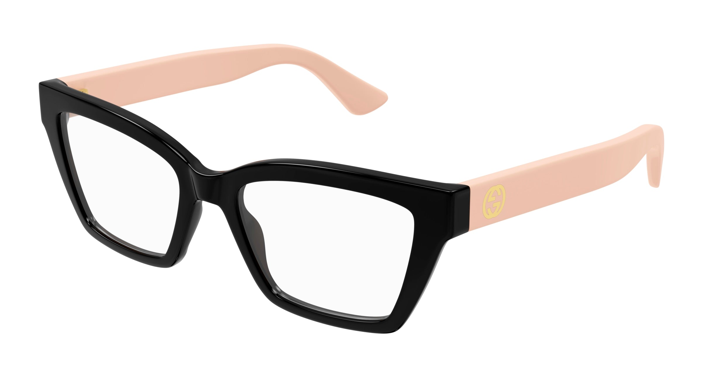 Gucci Donna Gucci GG1715O 006 Montature da vista Iniettato Nero Trasparente Cat Eye