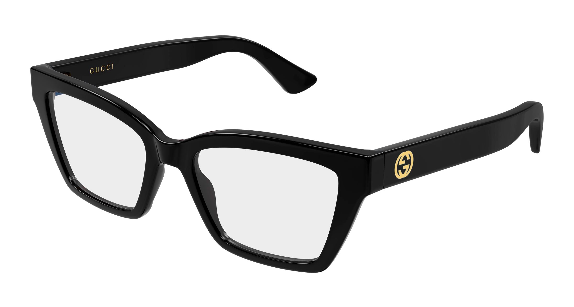 Gucci Donna Gucci GG1715O 014 Montature da vista Iniettato Nero Trasparente Cat Eye Gucci Donna Gucci GG1715O 014 Montature da vista Iniettato Nero Trasparente Cat Eye
