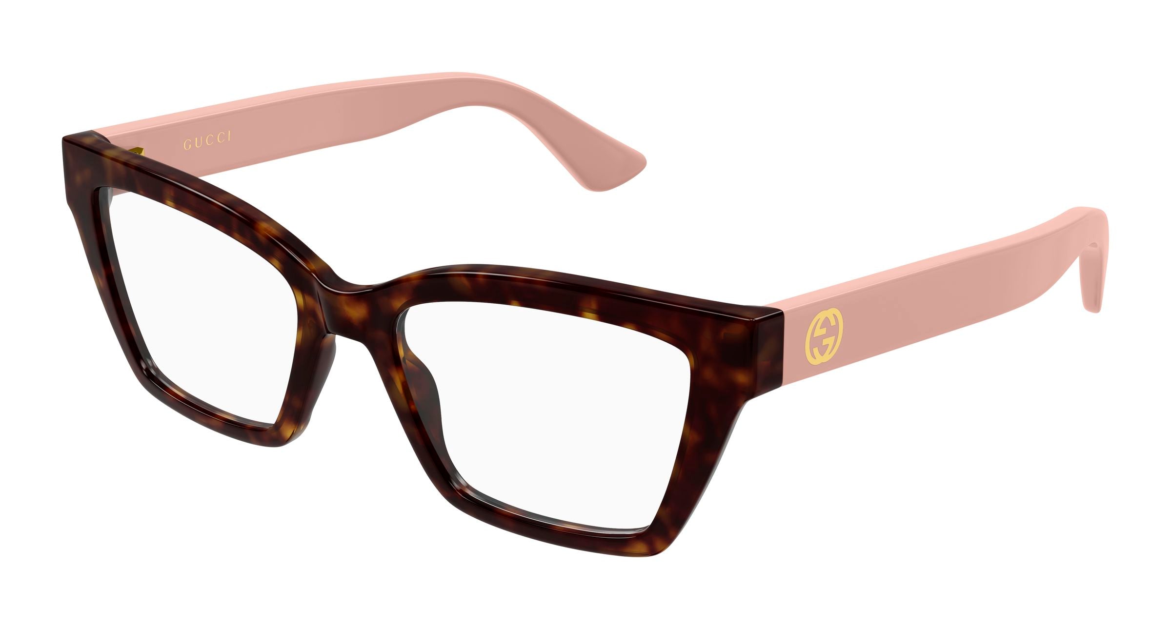 Gucci Donna Gucci GG1715O 017 Montature da vista Iniettato Havana Trasparente Cat Eye Gucci Donna Gucci GG1715O 017 Montature da vista Iniettato Havana Trasparente Cat Eye