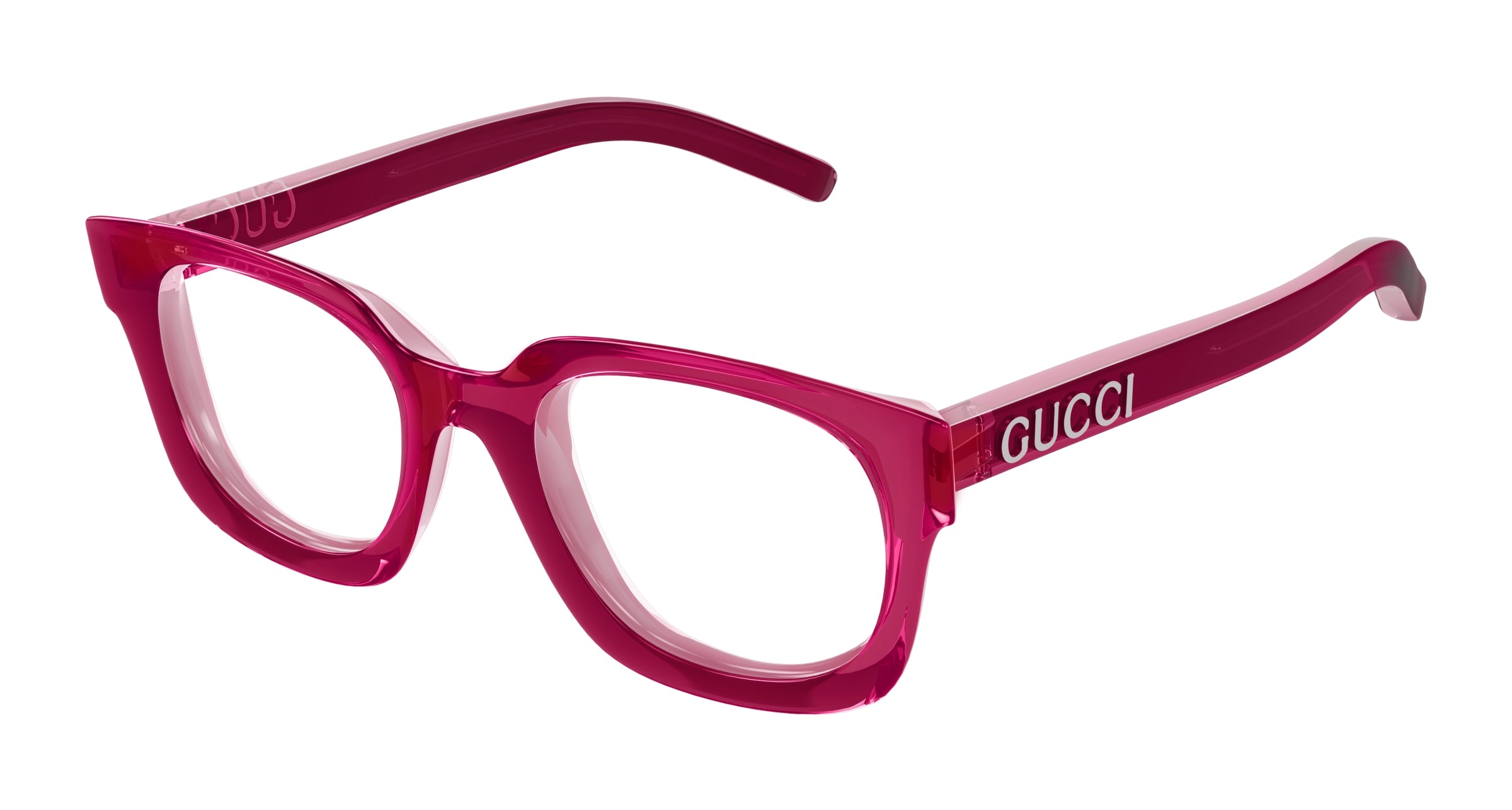 Gucci Donna Gucci GG1721O 004 Montature da vista Iniettato Rosso Trasparente Squadrata Gucci Donna Gucci GG1721O 004 Montature da vista Iniettato Rosso Trasparente Squadrata
