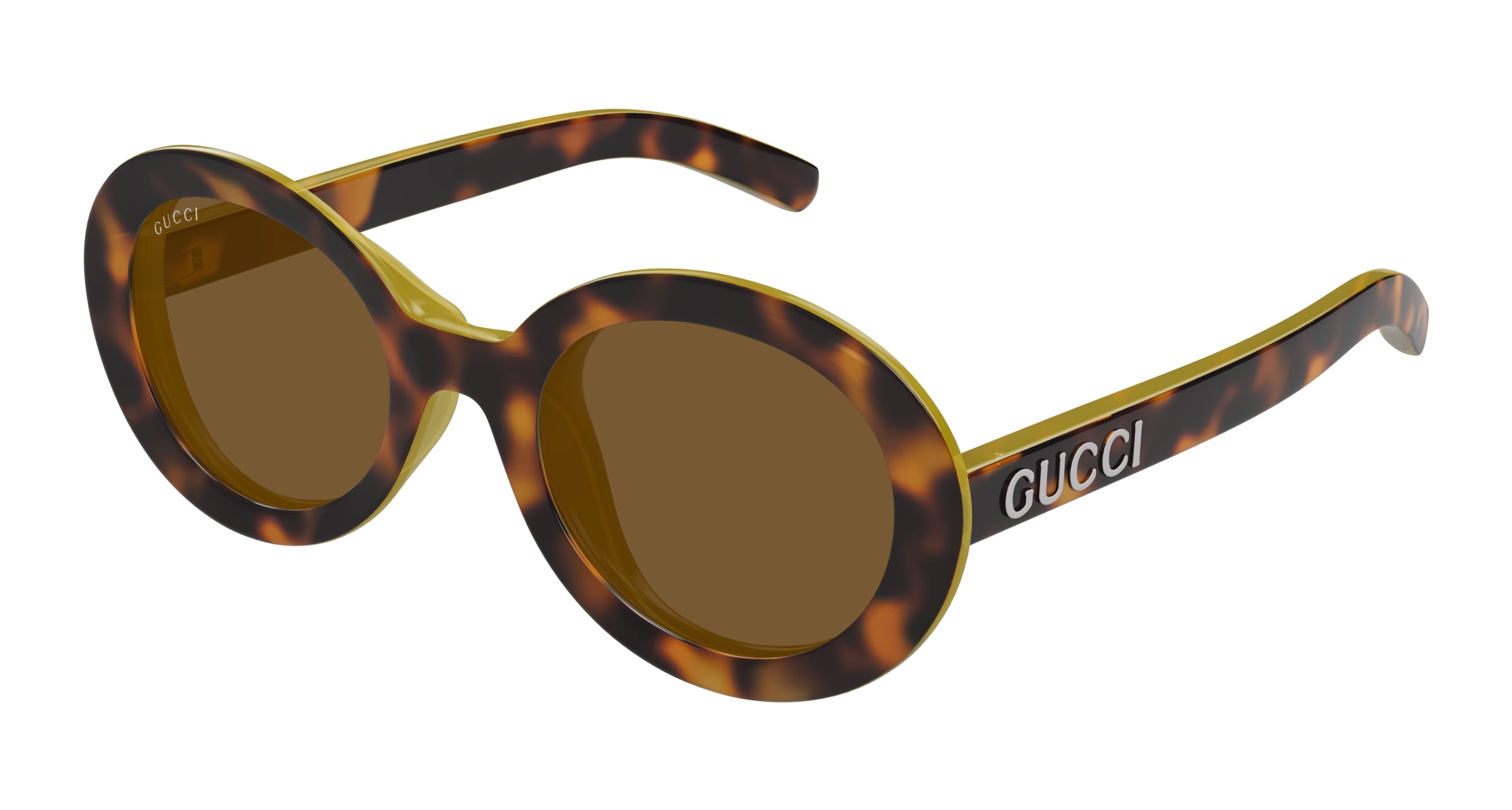 Gucci Donna Gucci GG1722SA 002 Occhiali da sole Iniettato Havana Marrone Rotonda Gucci Donna Gucci GG1722SA 002 Occhiali da sole Iniettato Havana Marrone Rotonda