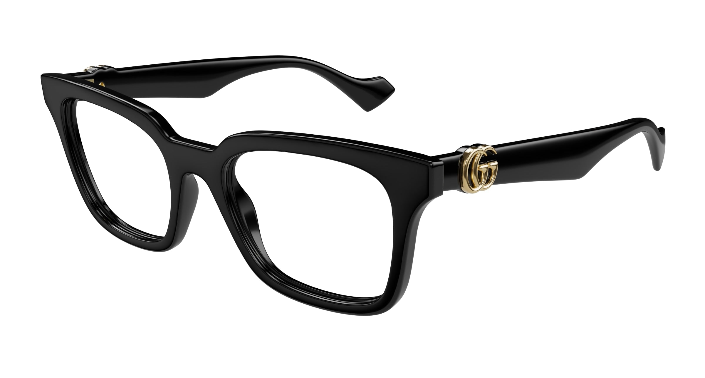 Gucci Donna Gucci GG1728O 001 Montature da vista Iniettato Nero Trasparente Squadrata