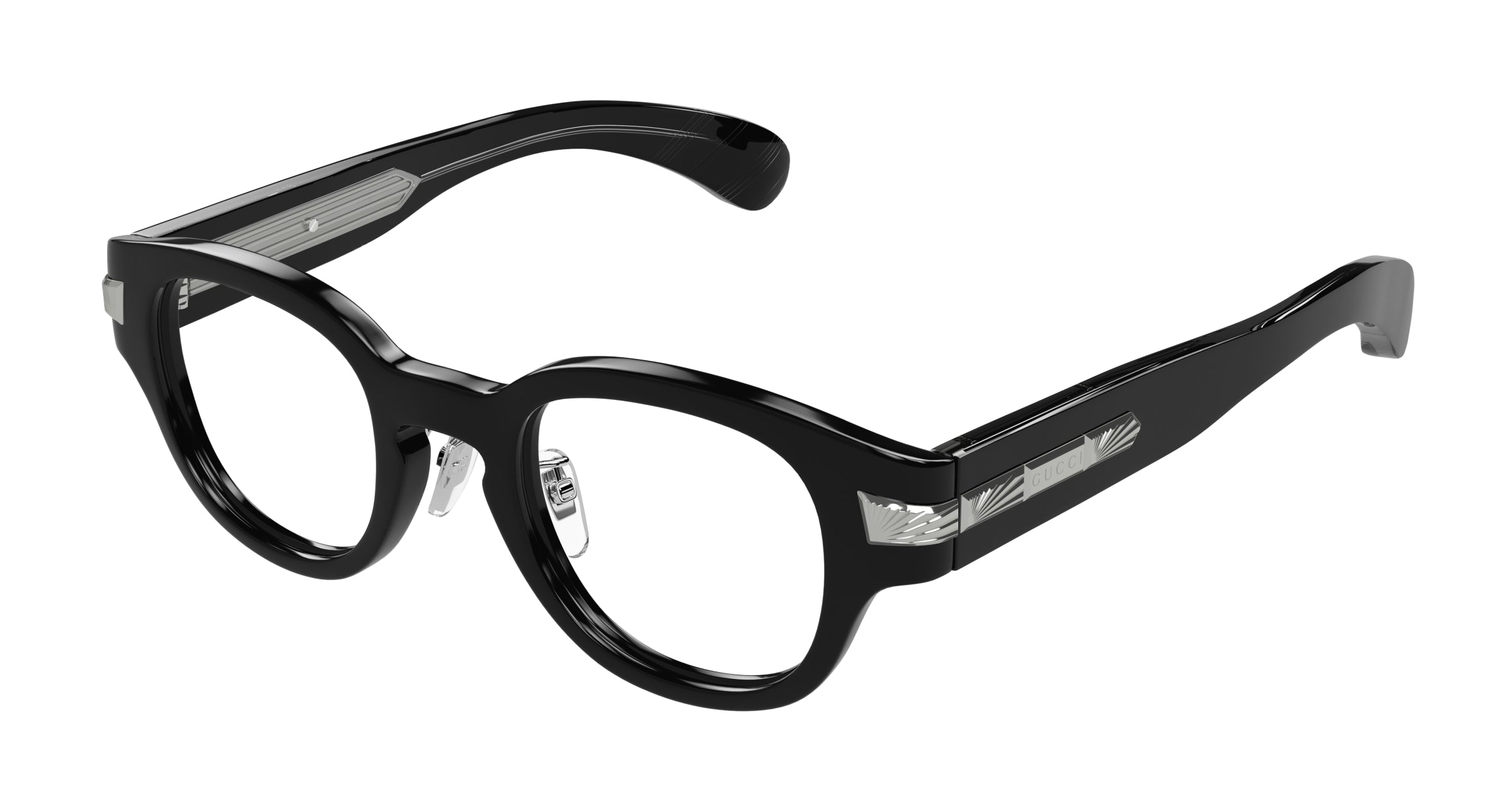 Gucci Donna Gucci GG1741OJ 001 Montature da vista Acetato Nero Trasparente Squadrata Gucci Donna Gucci GG1741OJ 001 Montature da vista Acetato Nero Trasparente Squadrata
