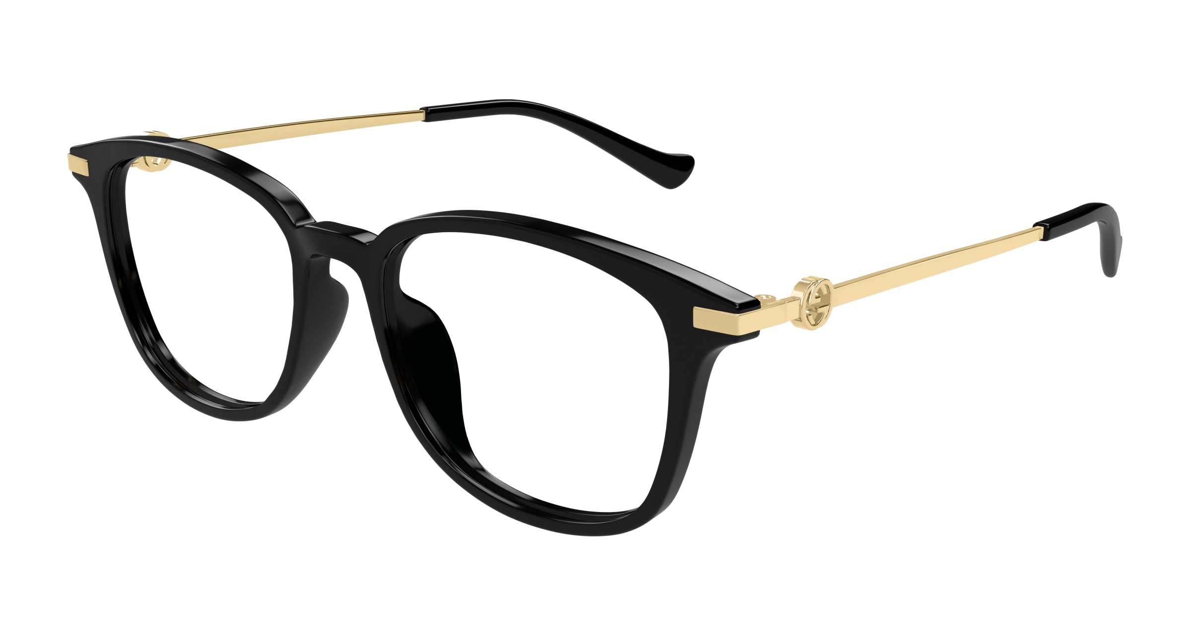 Gucci Donna Gucci GG1745OA 001 Montature da vista Acetato Nero Trasparente Rotonda