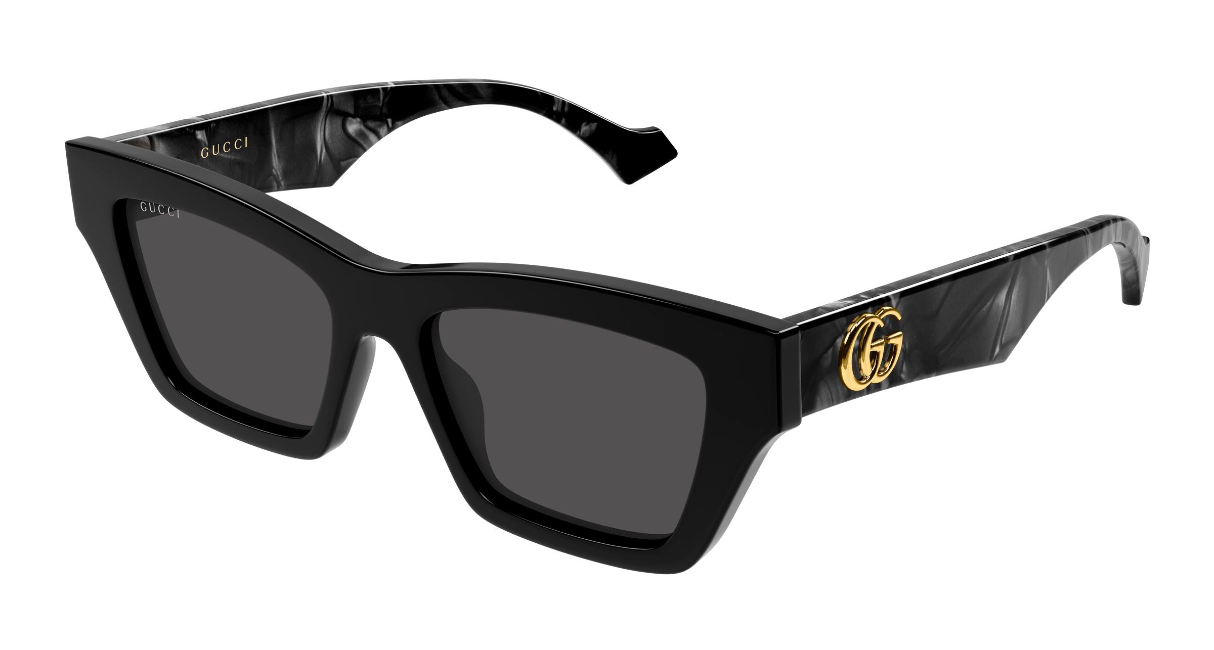 Gucci Donna Gucci GG1753S 006 Occhiali da sole Acetato Nero Grigio Cat Eye