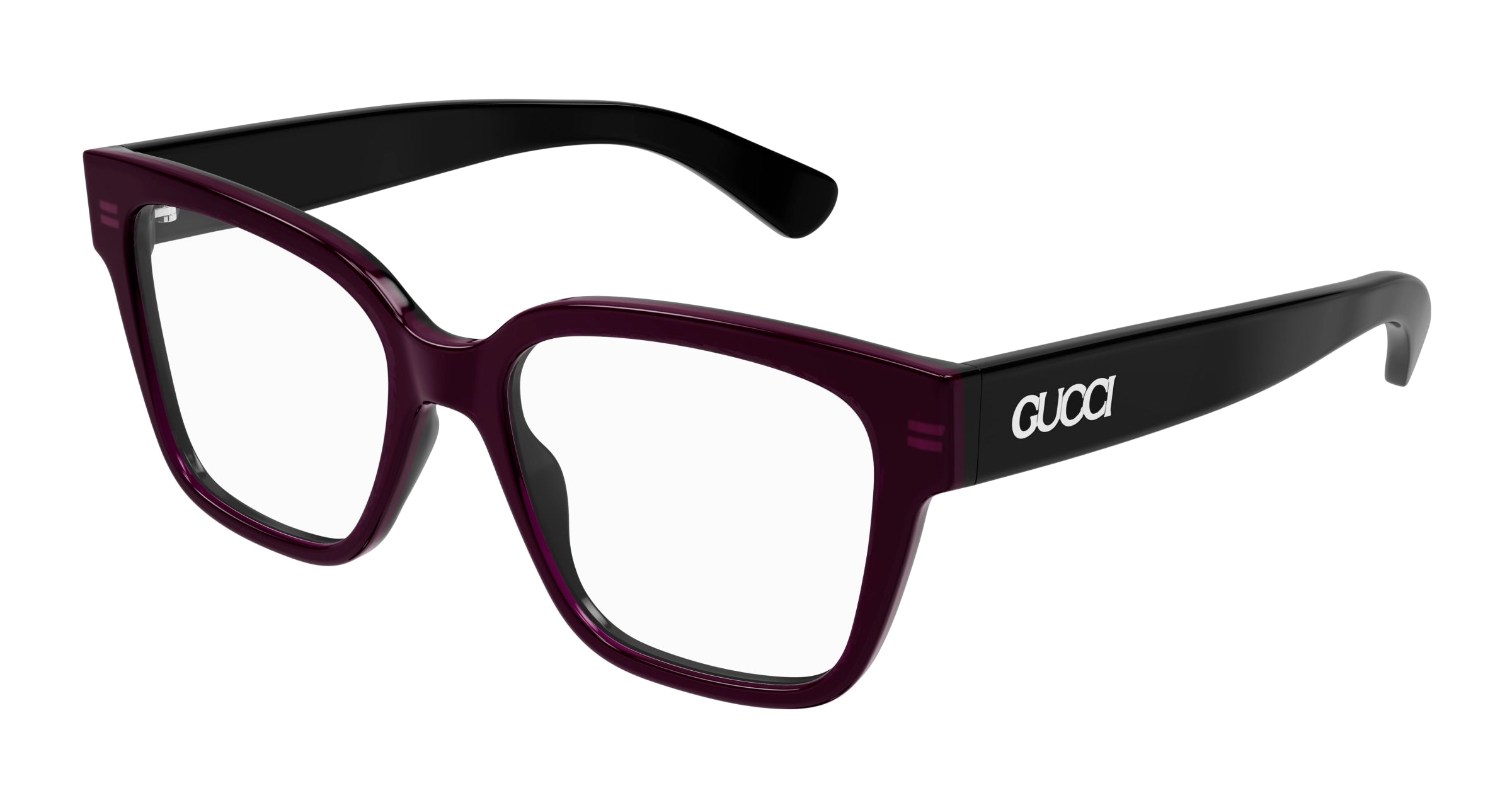 Gucci Donna Gucci GG1791O 007 Montature da vista Acetato Nero Trasparente Squadrata Gucci Donna Gucci GG1791O 007 Montature da vista Acetato Nero Trasparente Squadrata