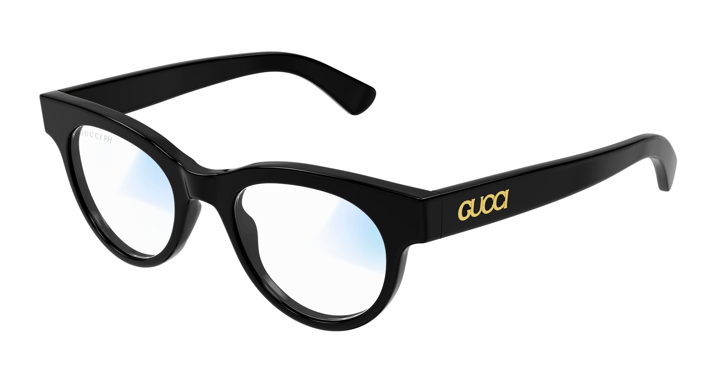 Gucci Donna Gucci GG1792S 001 Occhiali da sole Acetato Nero Trasparente Rotonda Fotocromatico