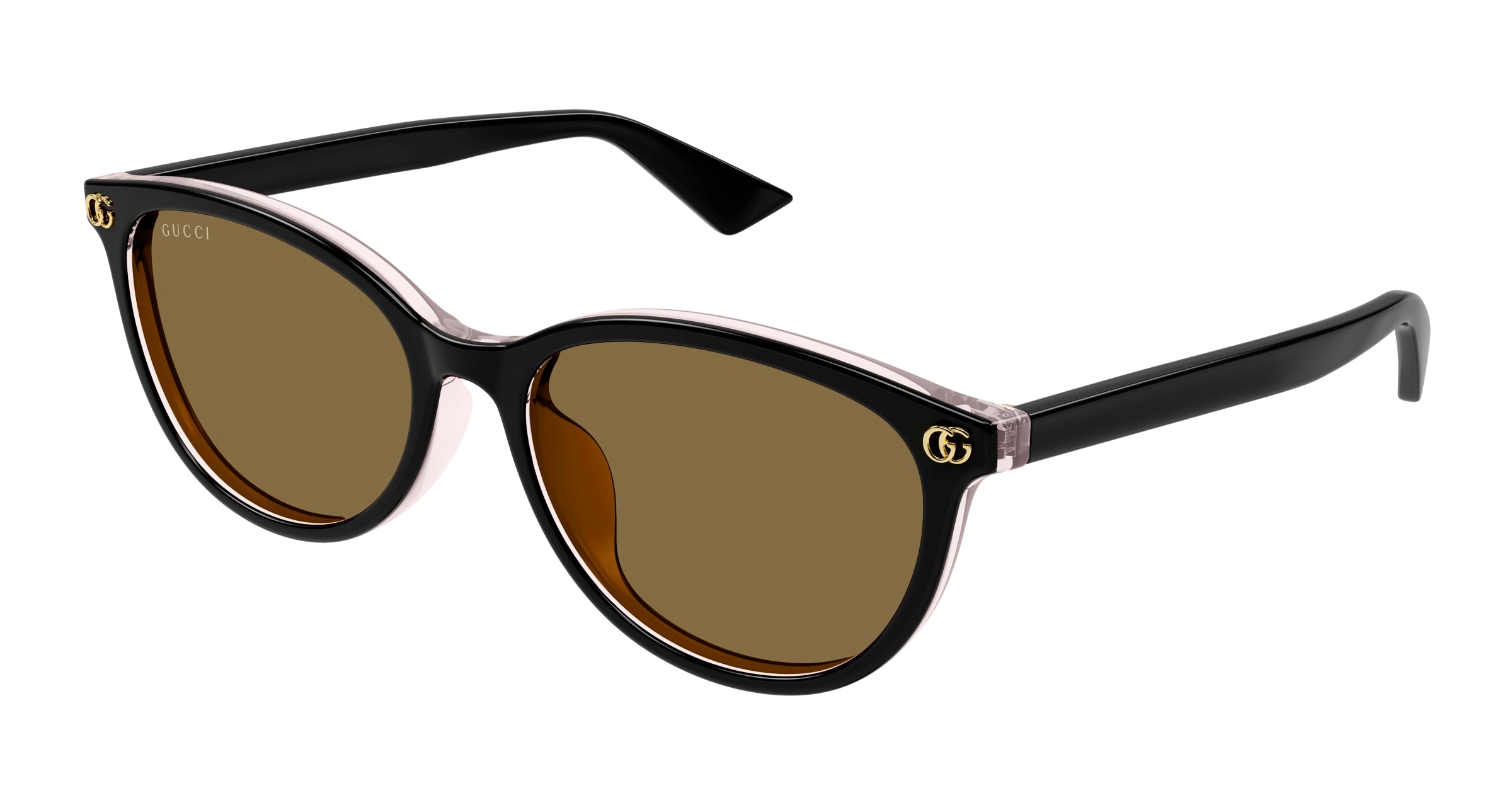 Gucci Donna Gucci GG1818SK 003 Occhiali da sole Acetato Nero Marrone Rotonda