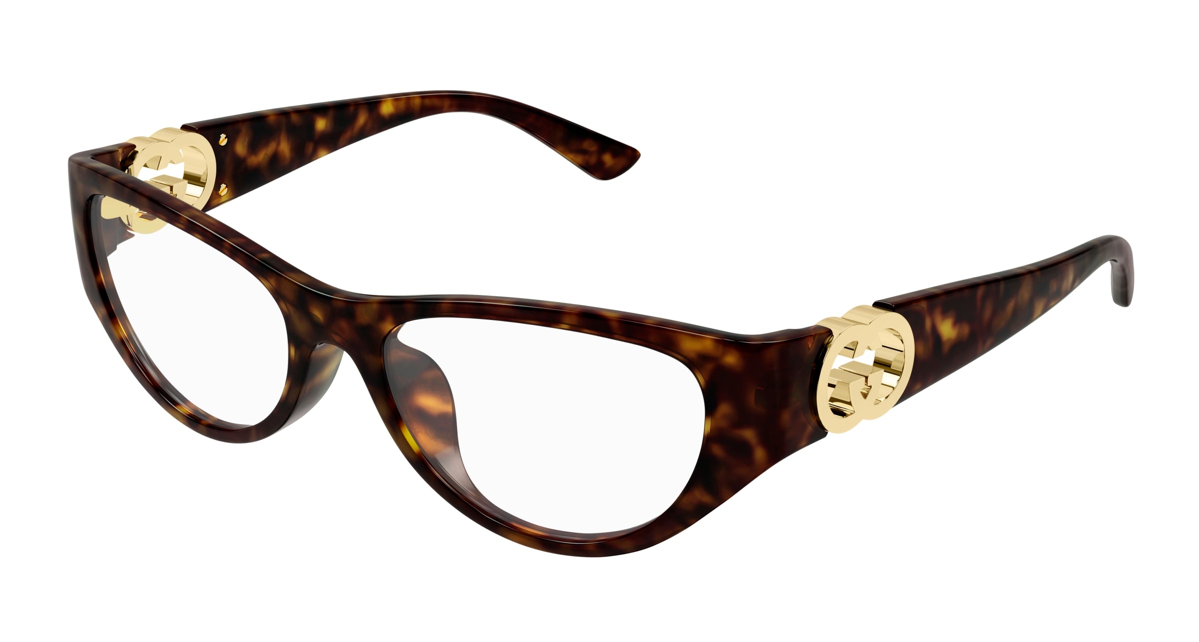 Gucci Donna Gucci GG1825O 002 Montature da vista Iniettato Havana Trasparente Cat Eye Gucci Donna Gucci GG1825O 002 Montature da vista Iniettato Havana Trasparente Cat Eye