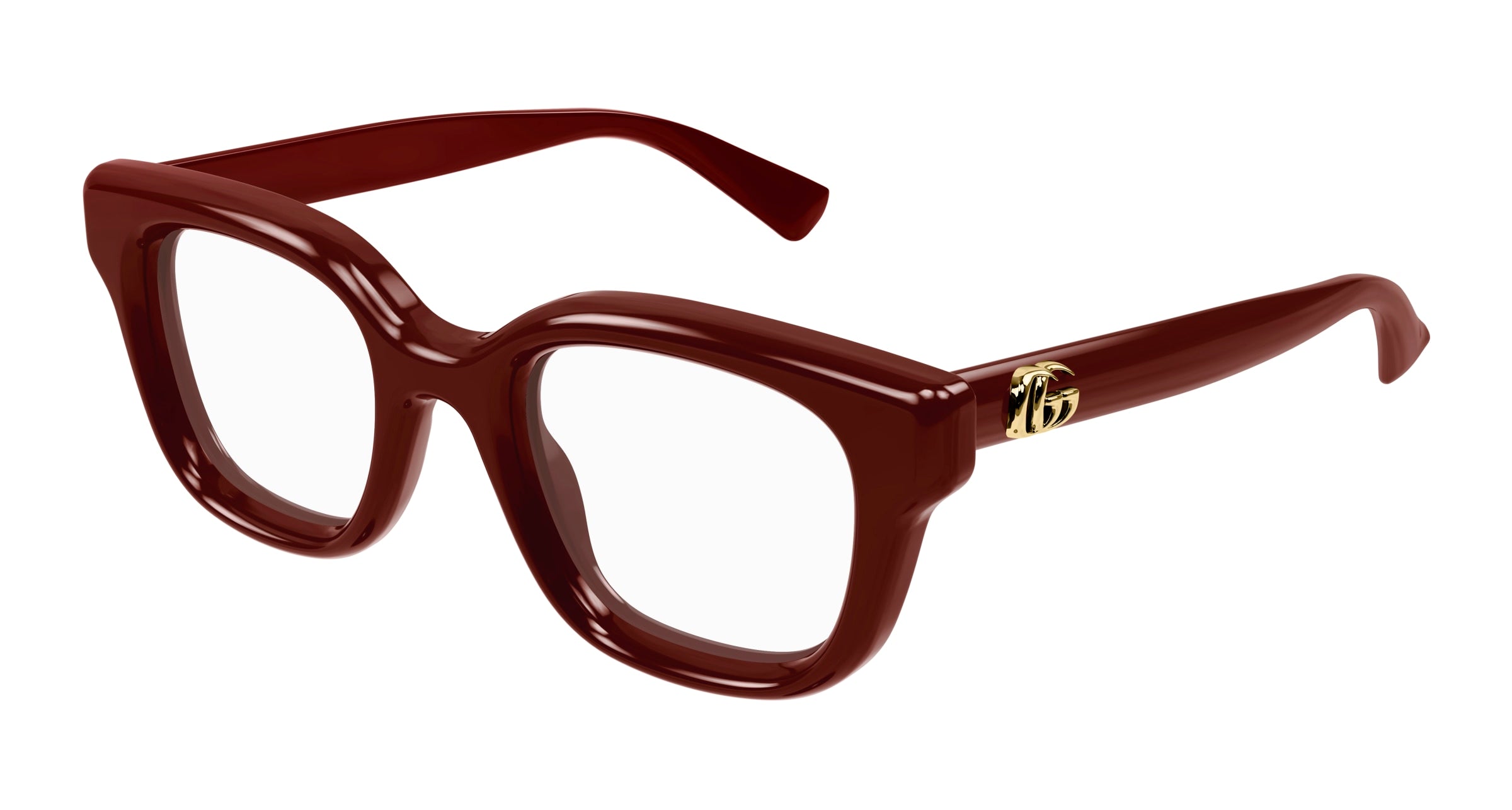Gucci Donna Gucci GG1831O 007 Montature da vista Iniettato Bordeaux Trasparente Squadrata Gucci Donna Gucci GG1831O 007 Montature da vista Iniettato Bordeaux Trasparente Squadrata