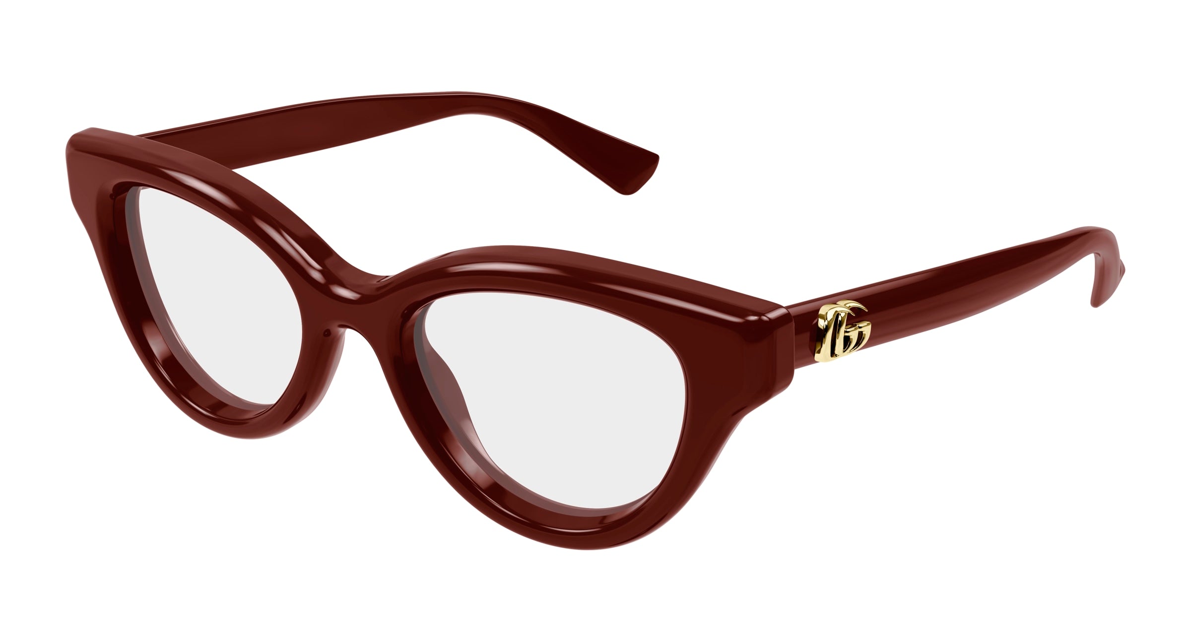 Gucci Donna Gucci GG1832O 003 Montature da vista Iniettato Bordeaux Trasparente Cat Eye Gucci Donna Gucci GG1832O 003 Montature da vista Iniettato Bordeaux Trasparente Cat Eye