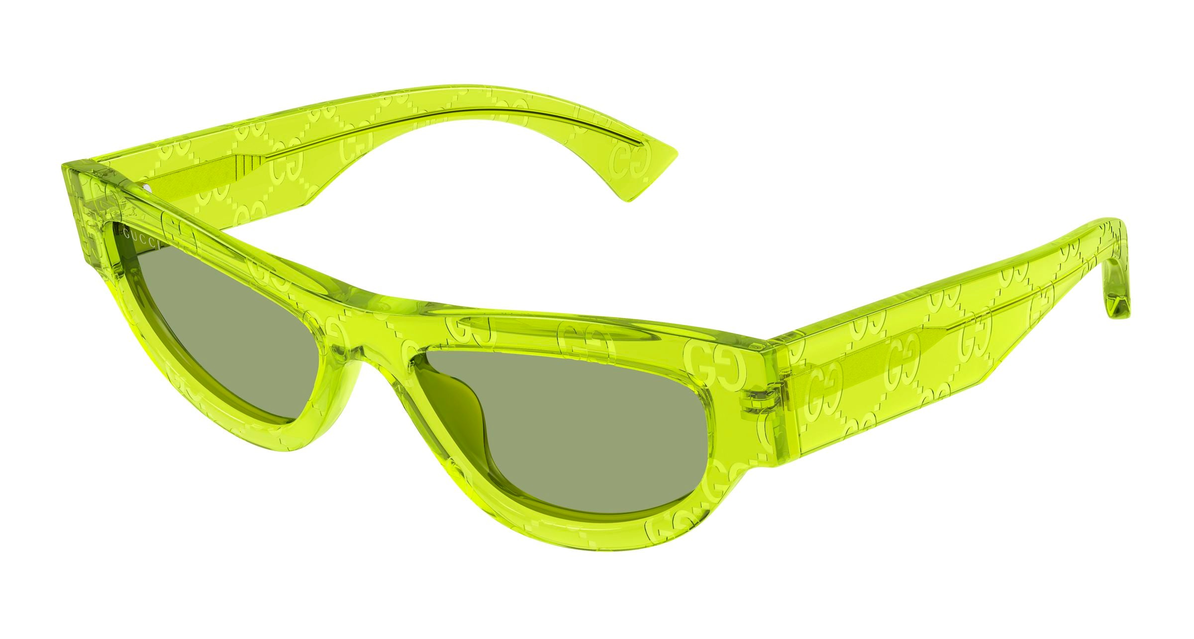 Gucci Donna Gucci GG1834S 014 Occhiali da sole Acetato Verde Verde Cat Eye