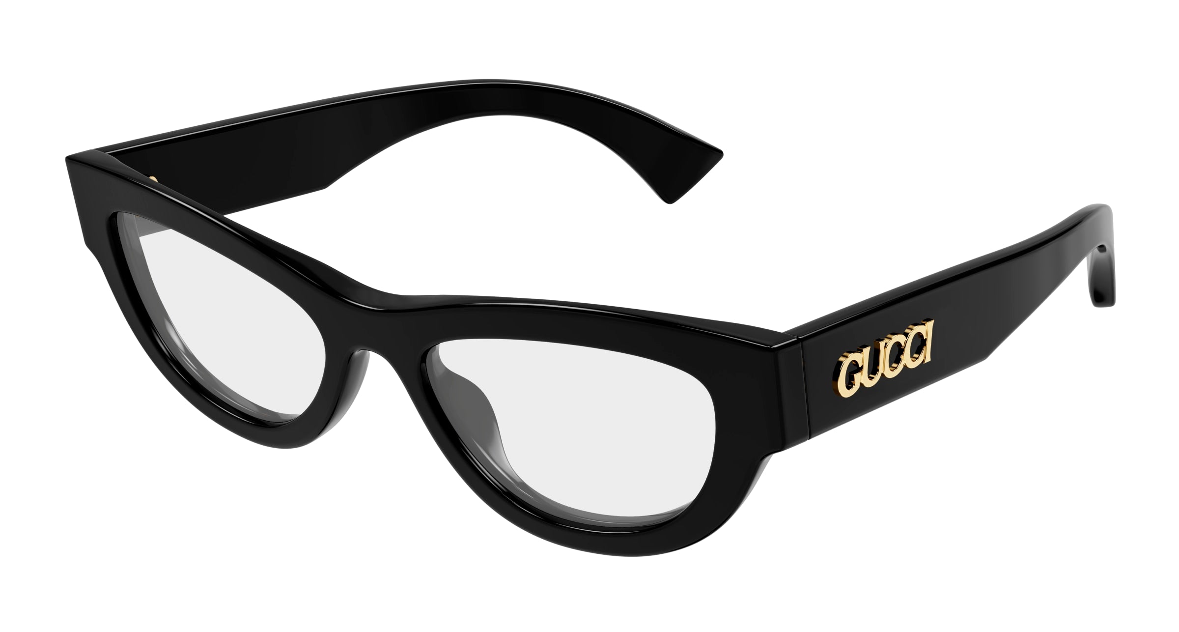Gucci Donna Gucci GG1836O 001 Montature da vista Acetato Nero Trasparente Cat Eye Gucci Donna Gucci GG1836O 001 Montature da vista Acetato Nero Trasparente Cat Eye