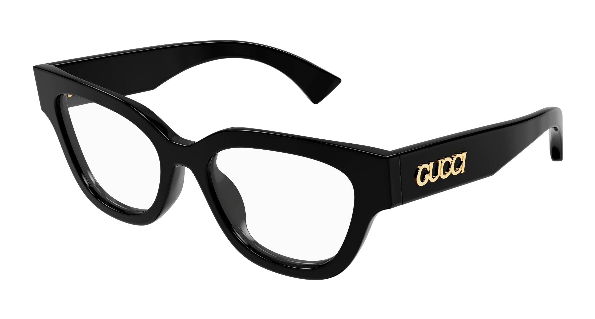 Gucci Donna Gucci GG1837O 001 Montature da vista Acetato Nero Trasparente Farfalla Gucci Donna Gucci GG1837O 001 Montature da vista Acetato Nero Trasparente Farfalla