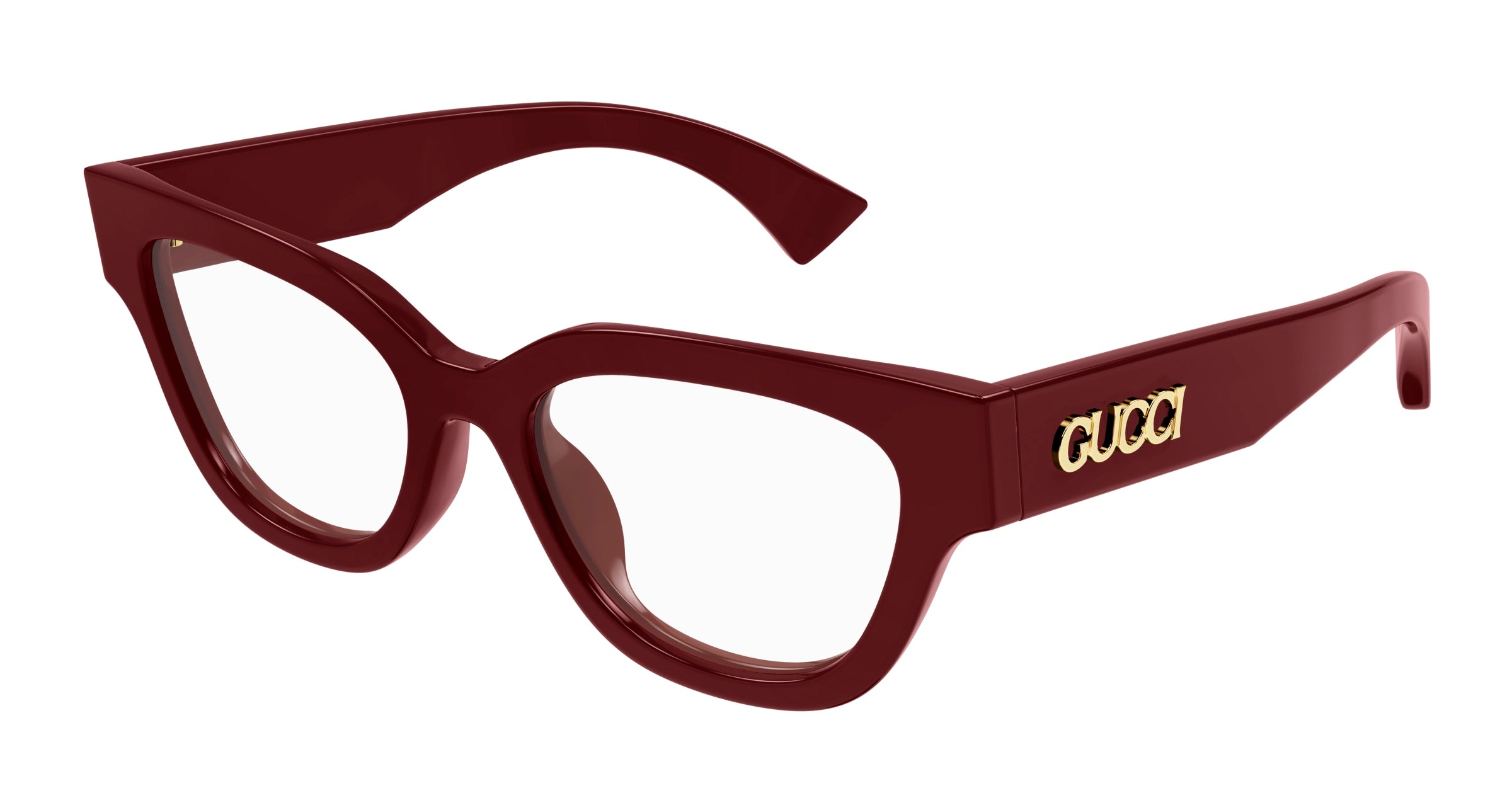 Gucci Donna Gucci GG1837O 003 Montature da vista Acetato Bordeaux Trasparente Farfalla Gucci Donna Gucci GG1837O 003 Montature da vista Acetato Bordeaux Trasparente Farfalla