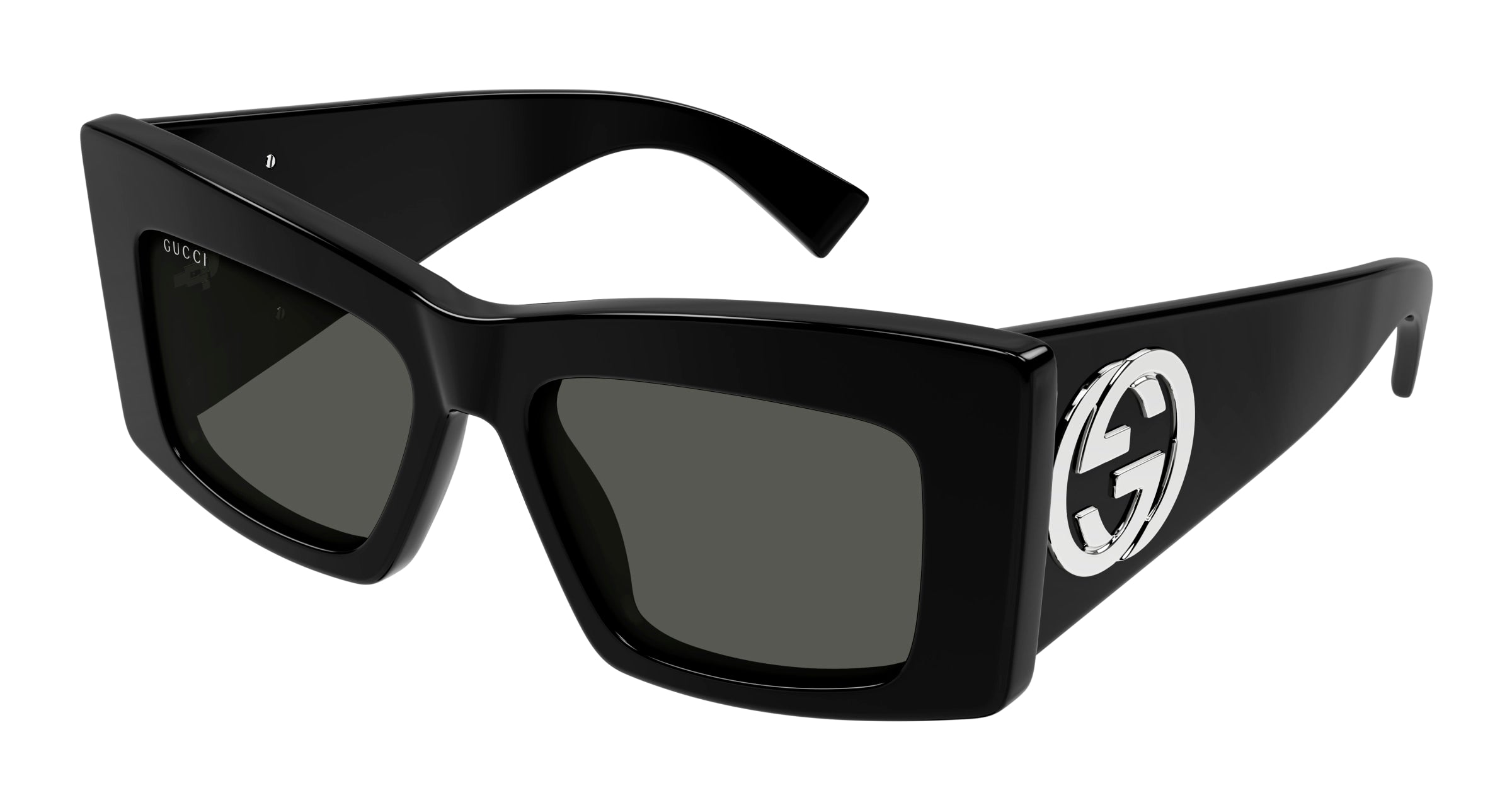 Gucci Donna Gucci GG1842S 001 Occhiali da sole Acetato Nero Grigio Farfalla