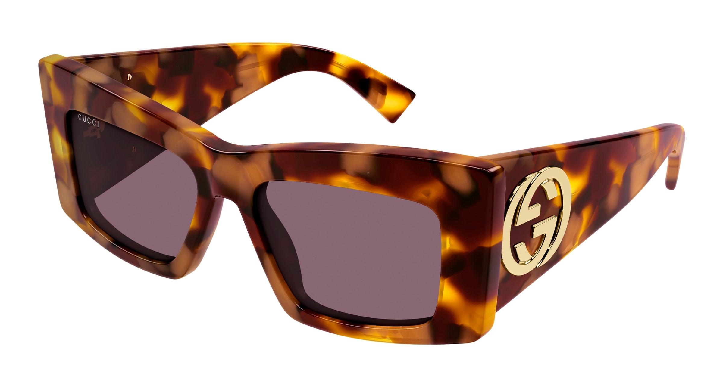 Gucci Donna Gucci GG1842S 003 Occhiali da sole Acetato Havana Viola Farfalla